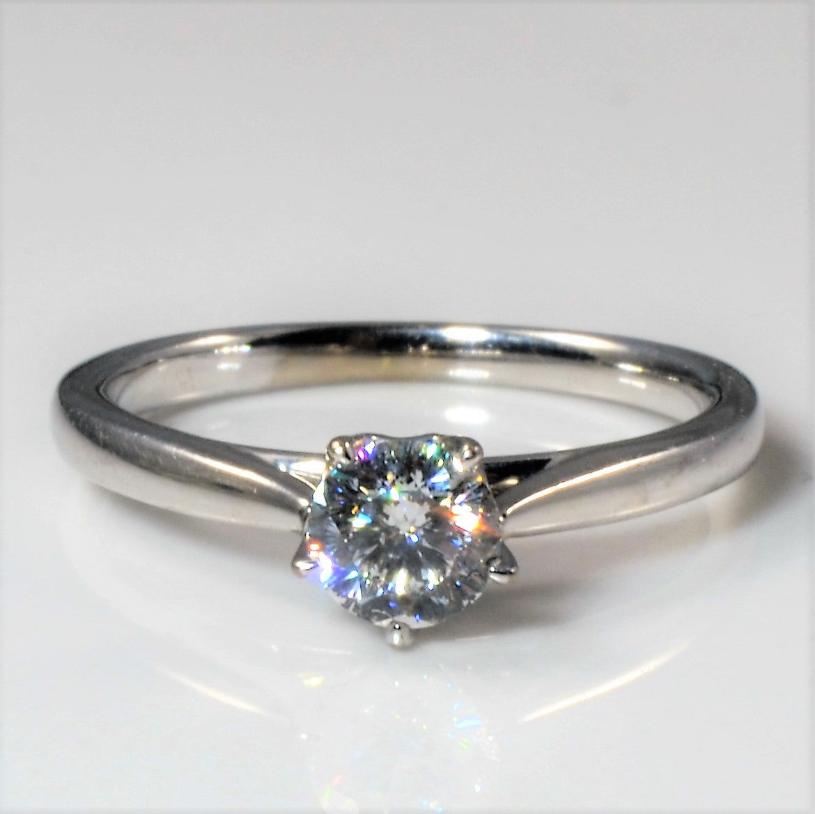 Canadian Maple Leaf Solitaire Diamond Ring | 0.53ct | SZ 6.75 |