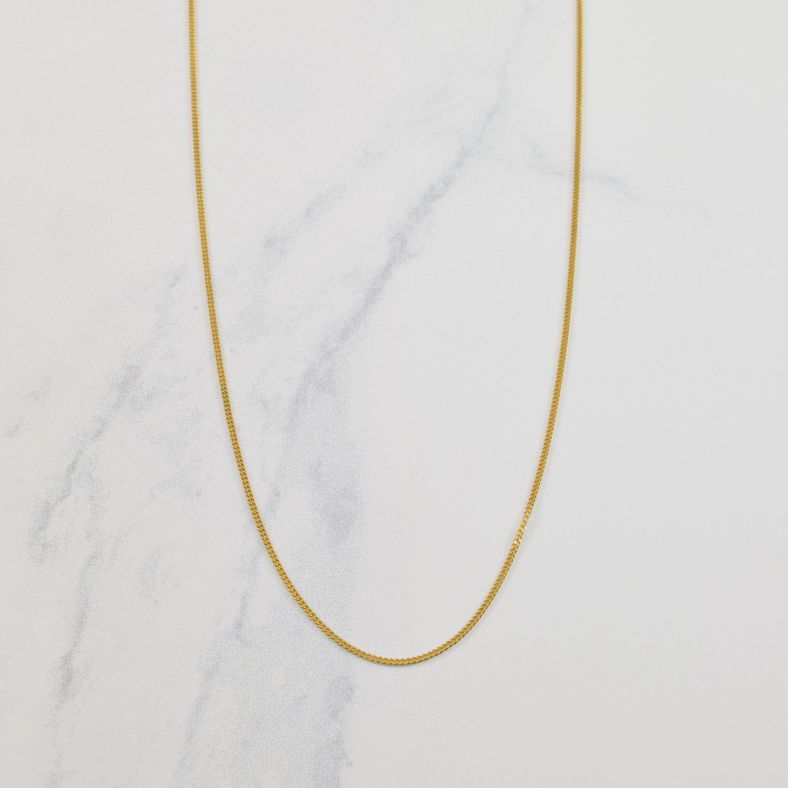 18k Yellow Gold Curb Chain 18 100 Ways