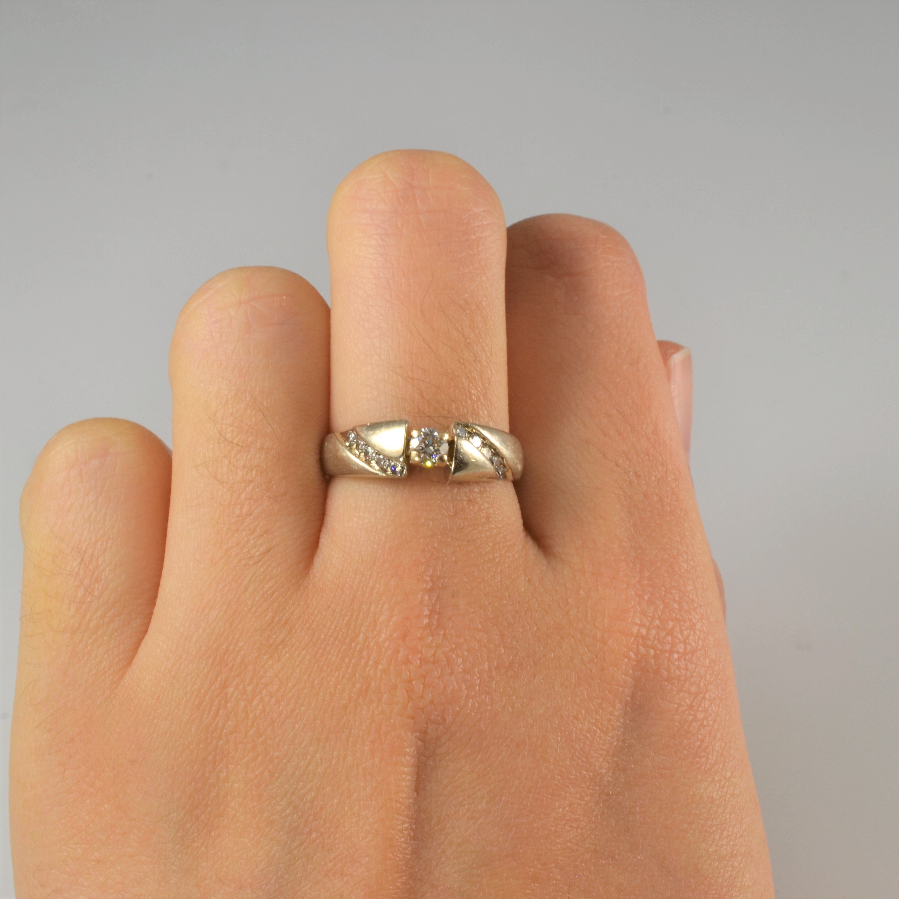 Bypass Channel Accented Engagement Ring | 0.36ctw | SZ 7.25 |