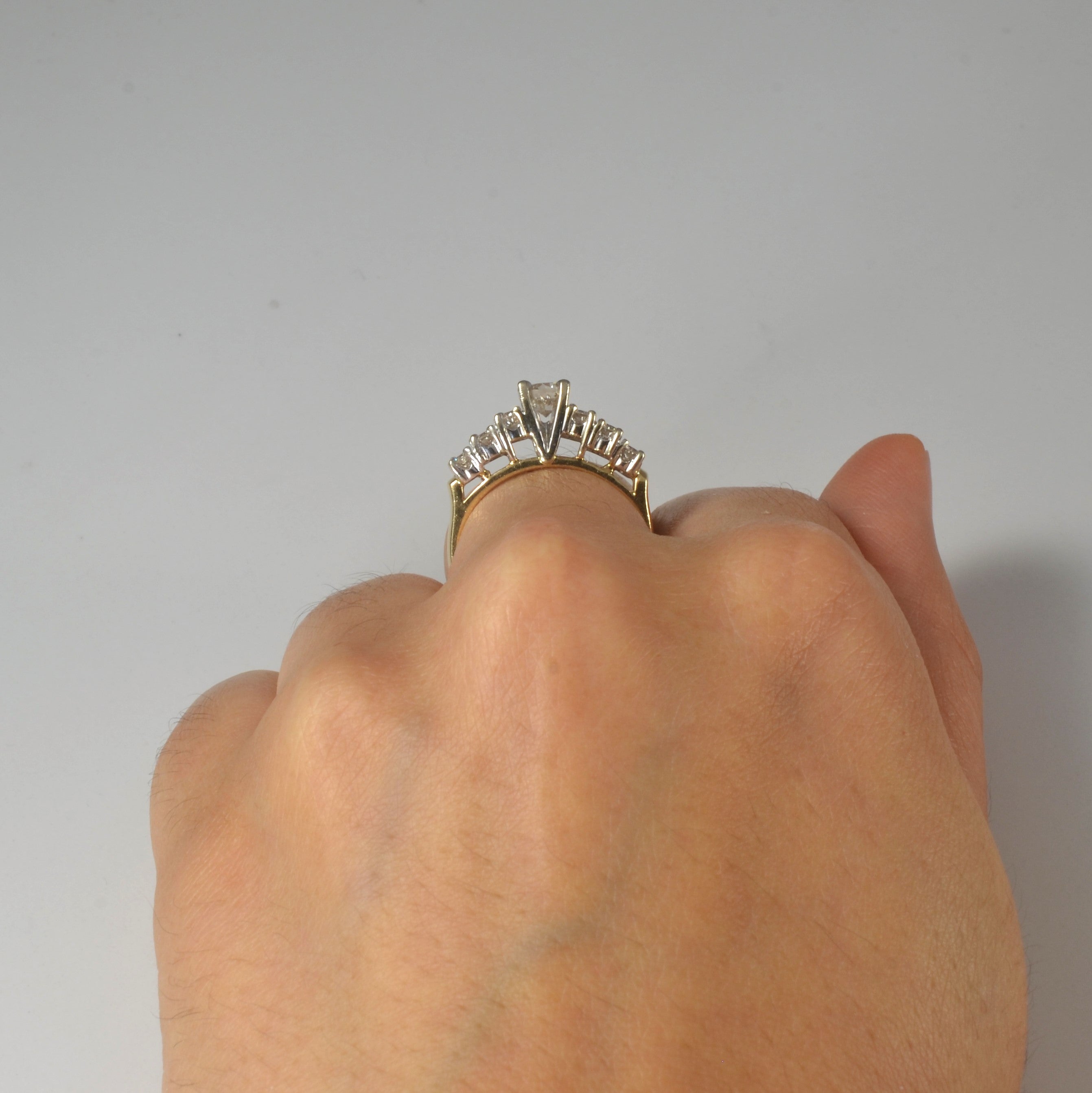 Double Row Diamond Engagement Ring | 0.75ctw | SZ 6 |