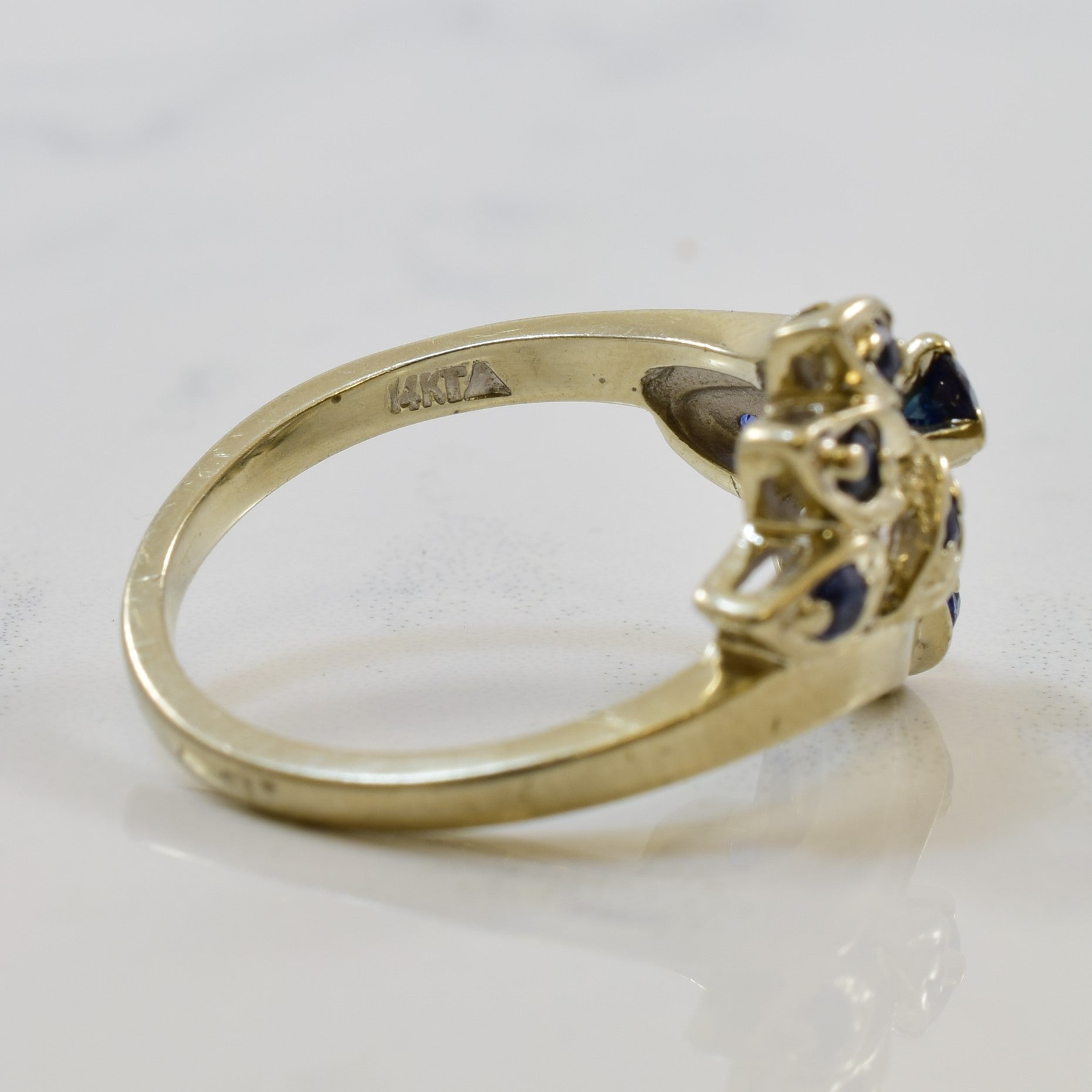 Blue Sapphire Cocktail Ring | 0.45ctw | SZ 8 |