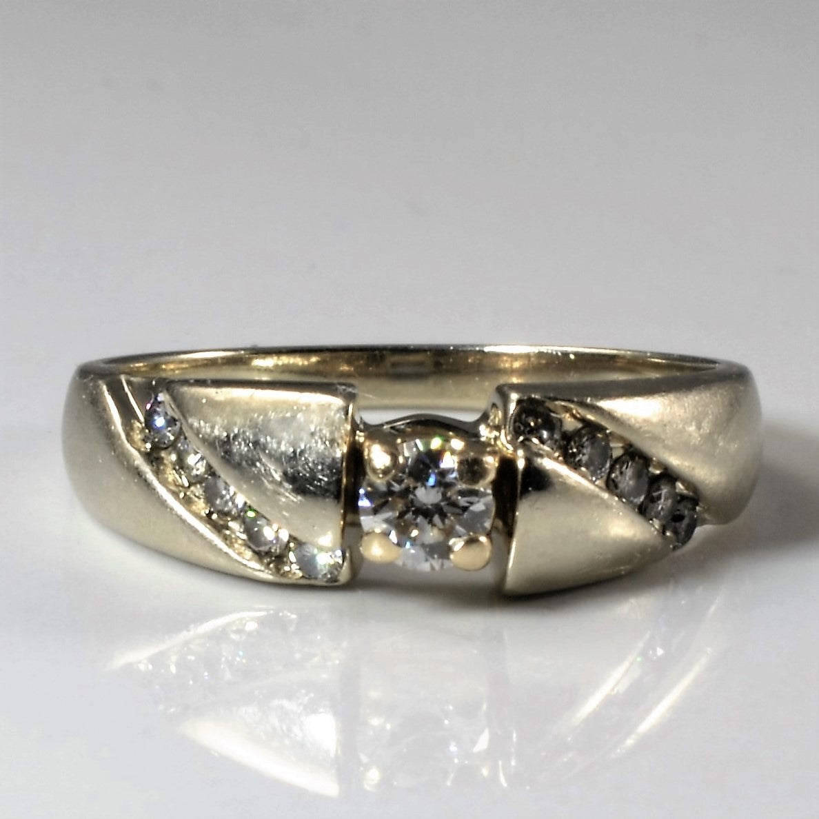 Bypass Channel Accented Engagement Ring | 0.36ctw | SZ 7.25 |