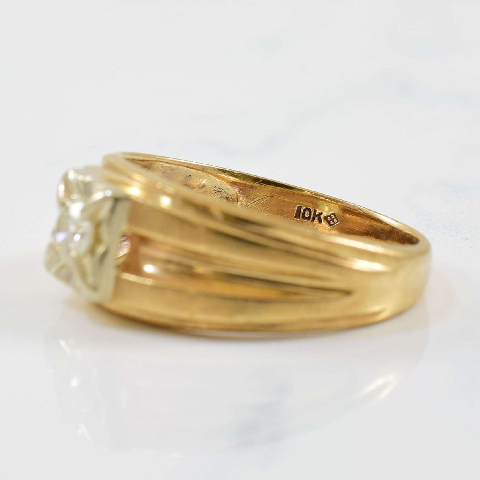 Illusion Set Diamond Wide Band | 0.32ct | SZ 11.5 |