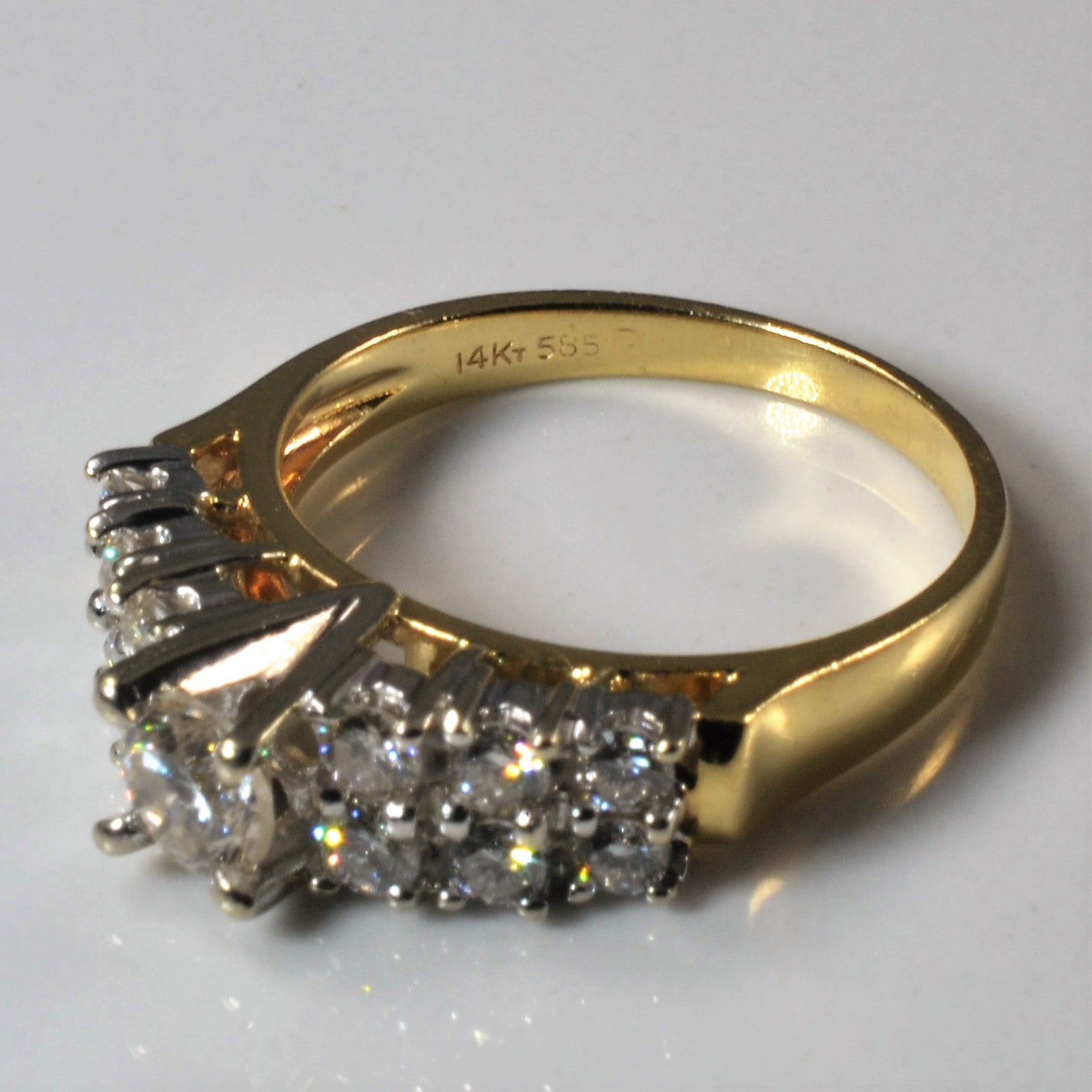 Double Row Diamond Engagement Ring | 0.75ctw | SZ 6 |