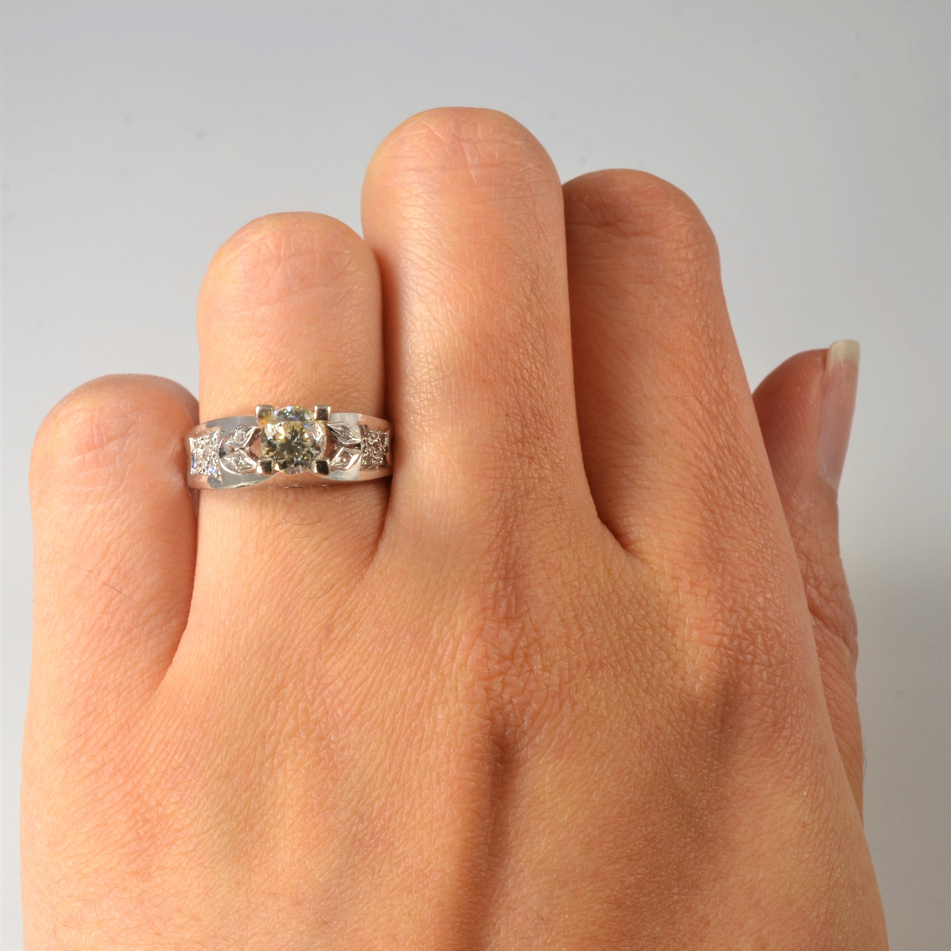 High Set Old European Diamond Engagement Ring | 0.67ctw | SZ 5.5 |