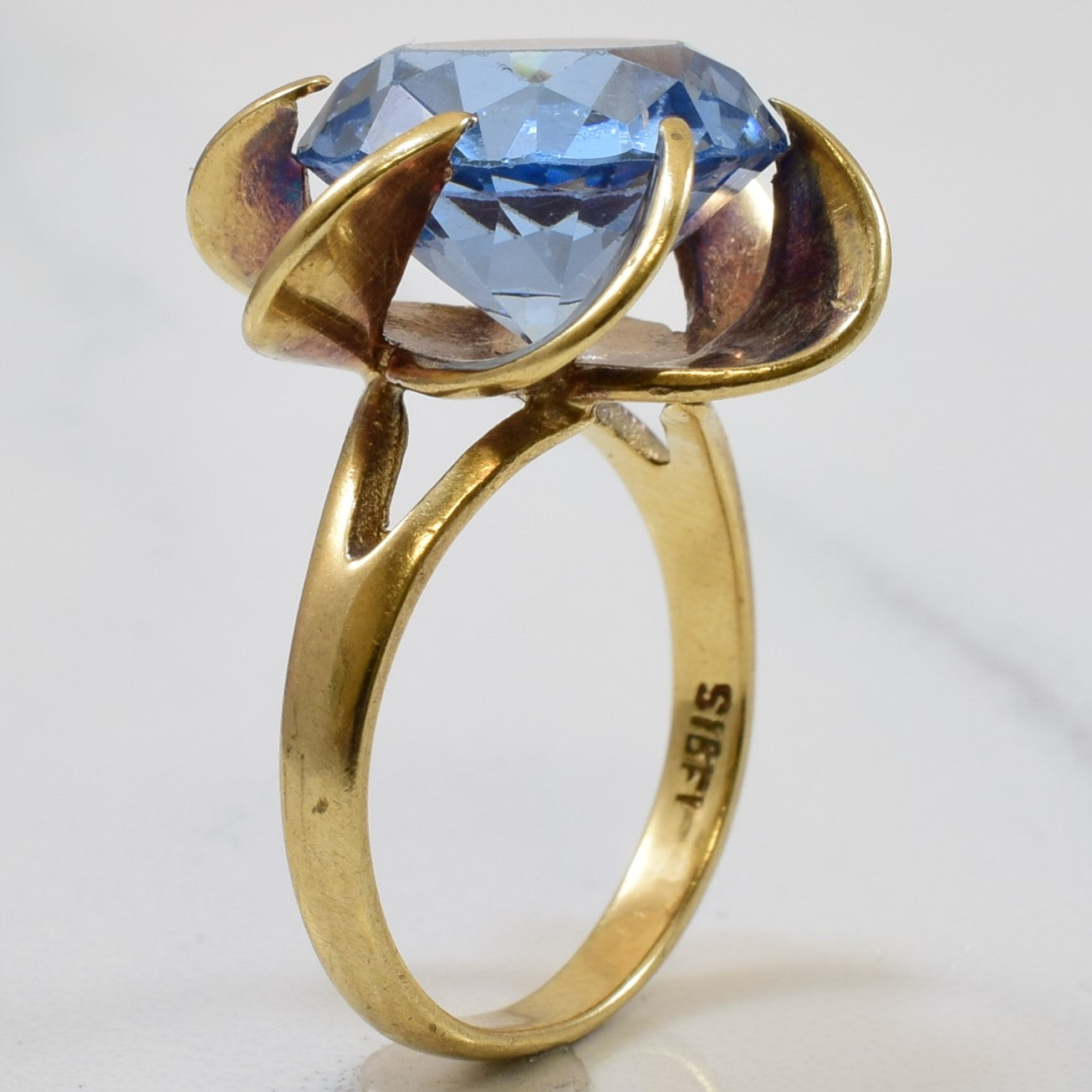 Synthetic Spinel Floral Cocktail Ring | 6.40ct | SZ 5 |
