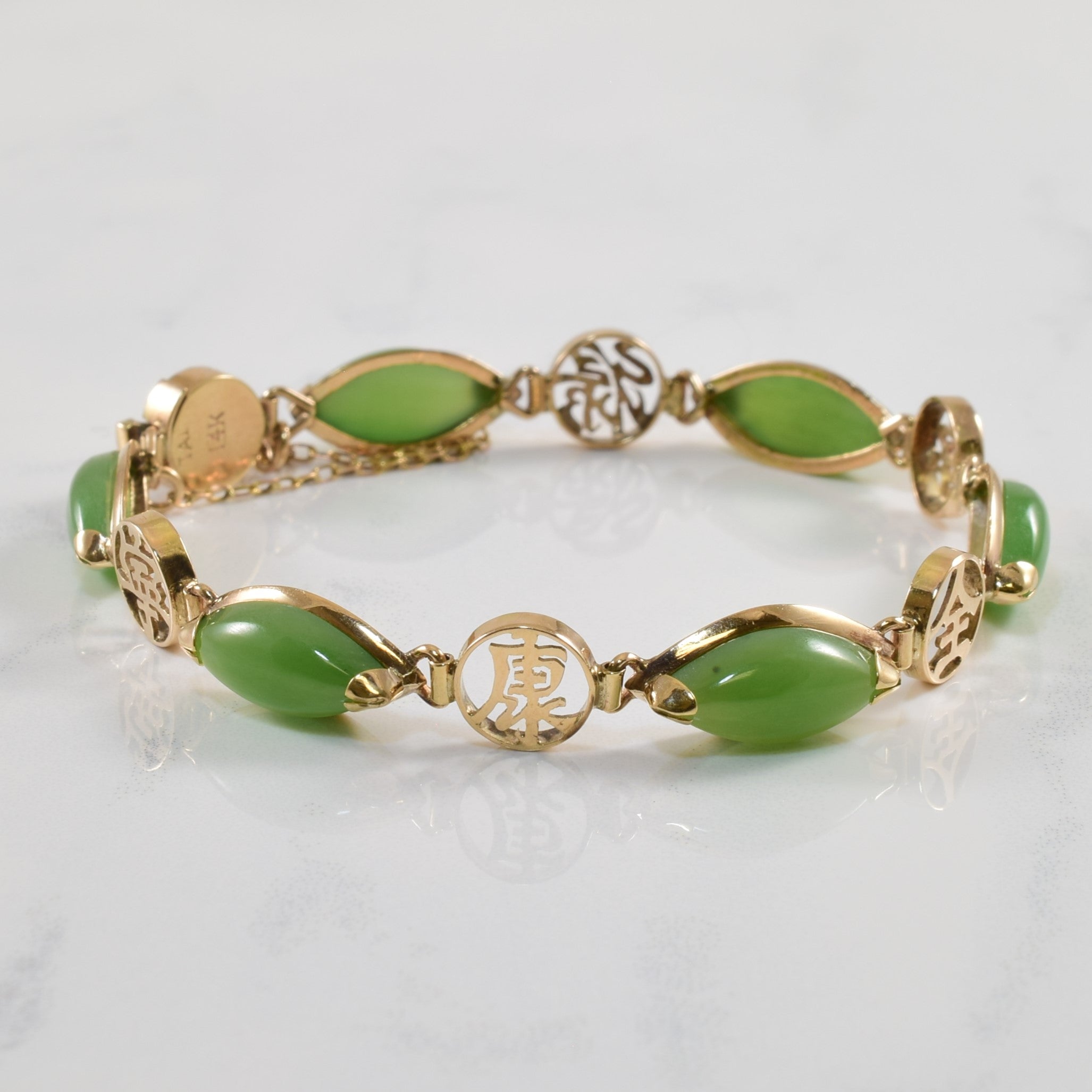 Jade and deals gold bracelet