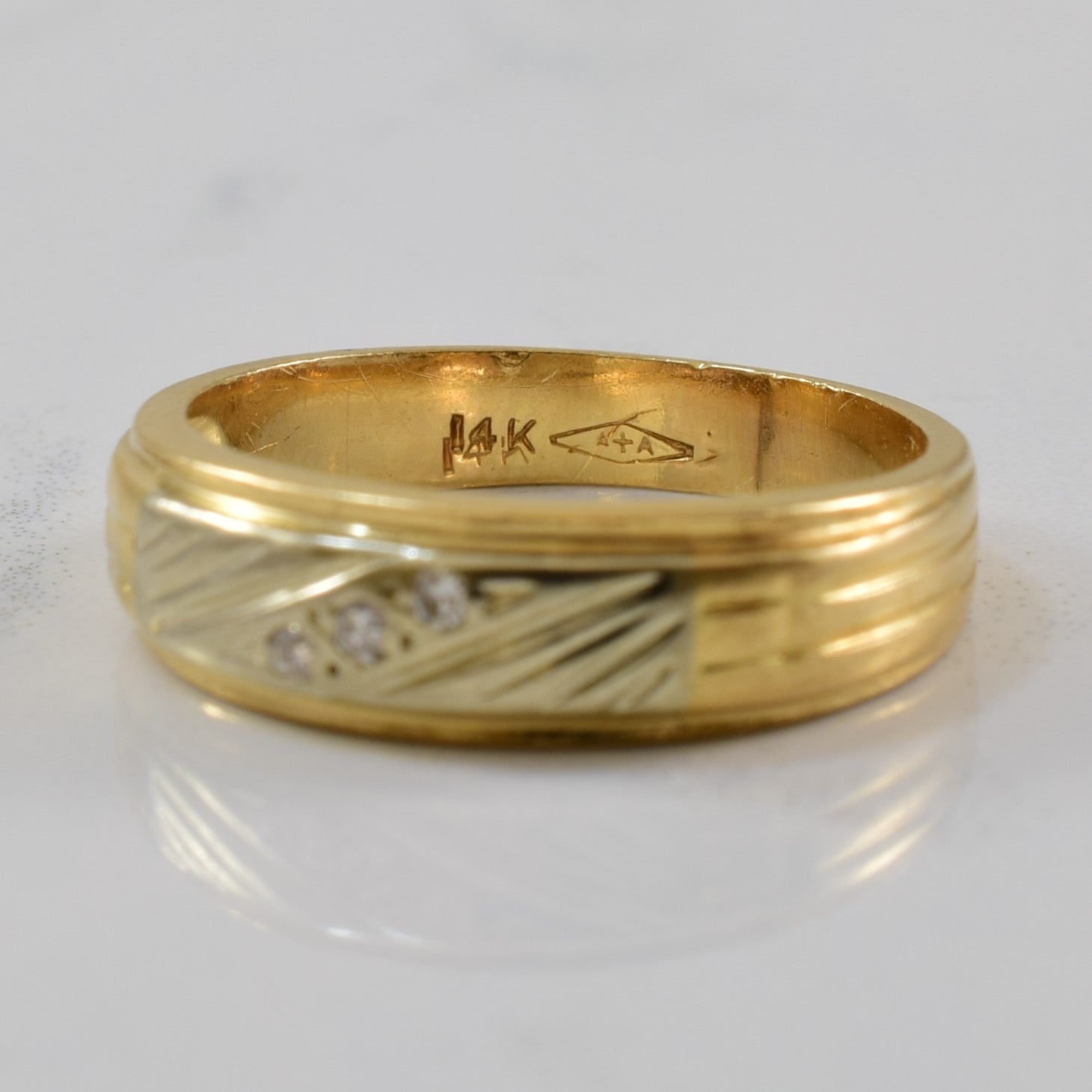 Three Stone Diamond Band | 0.02ctw | SZ 5.5 |