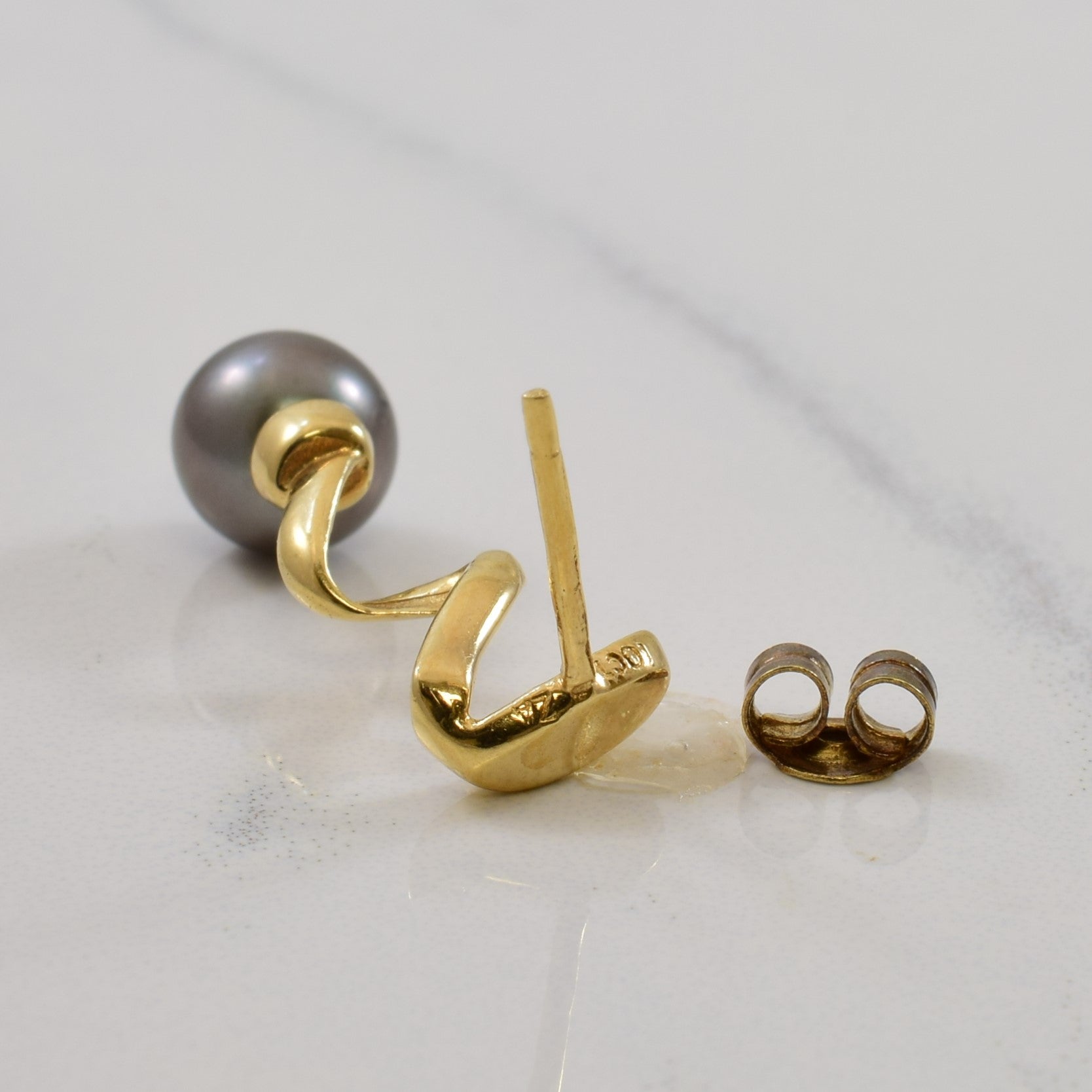 Twisted Black Pearl Drop Earrings | 7.00ctw |