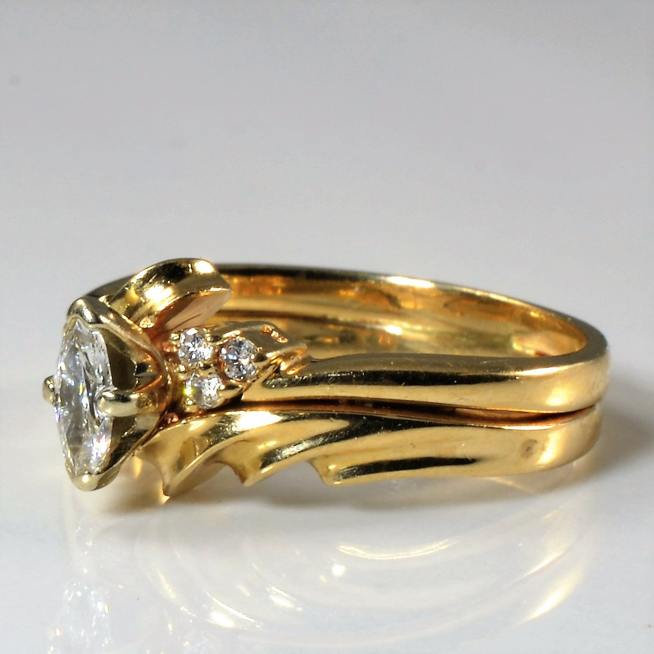 Marquise Diamond Soldered Set | 0.32ctw | SZ 5.5 |