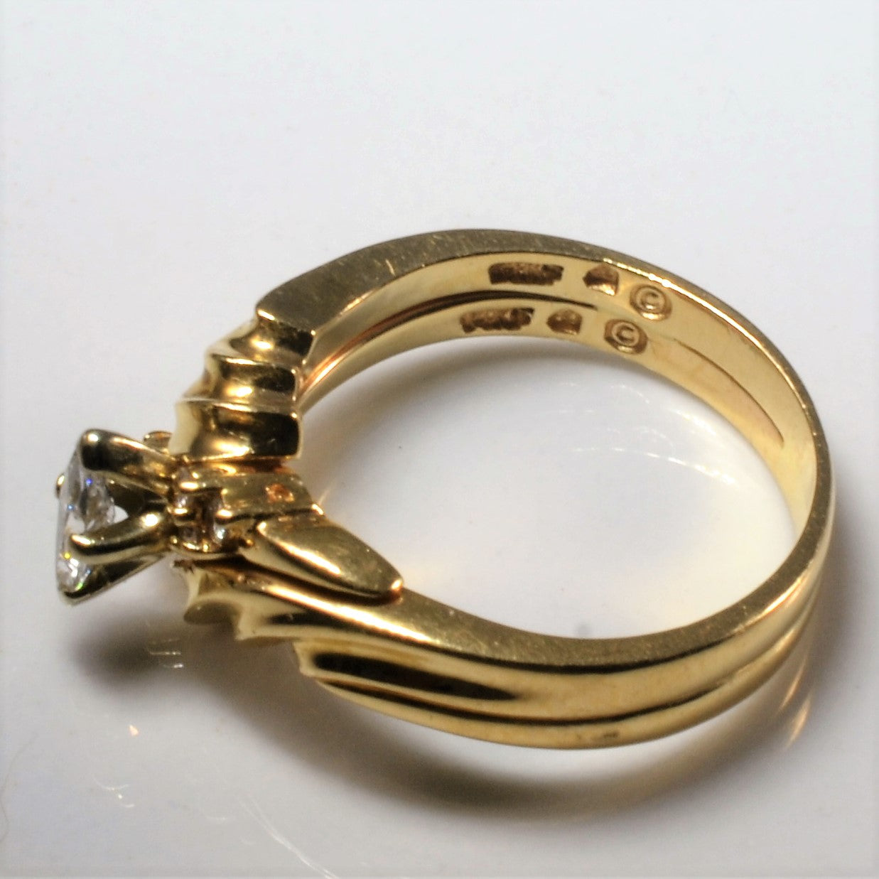 Marquise Diamond Soldered Set | 0.32ctw | SZ 5.5 |