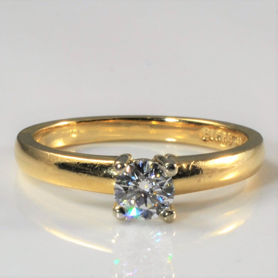 Solitaire Diamond Engagement Ring | 0.34ct| SZ 6.5|