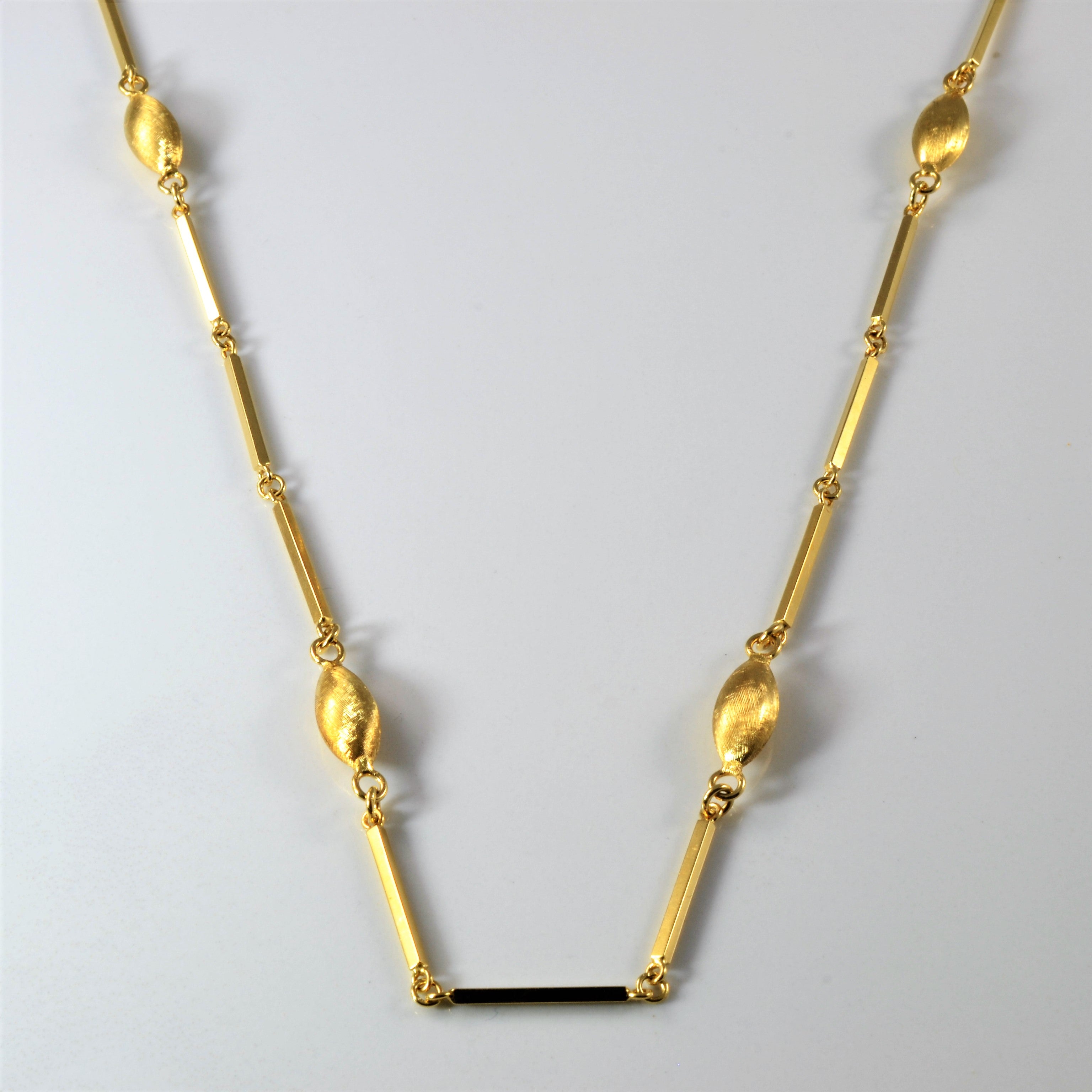 Collier en perles dorées | 66 cm |