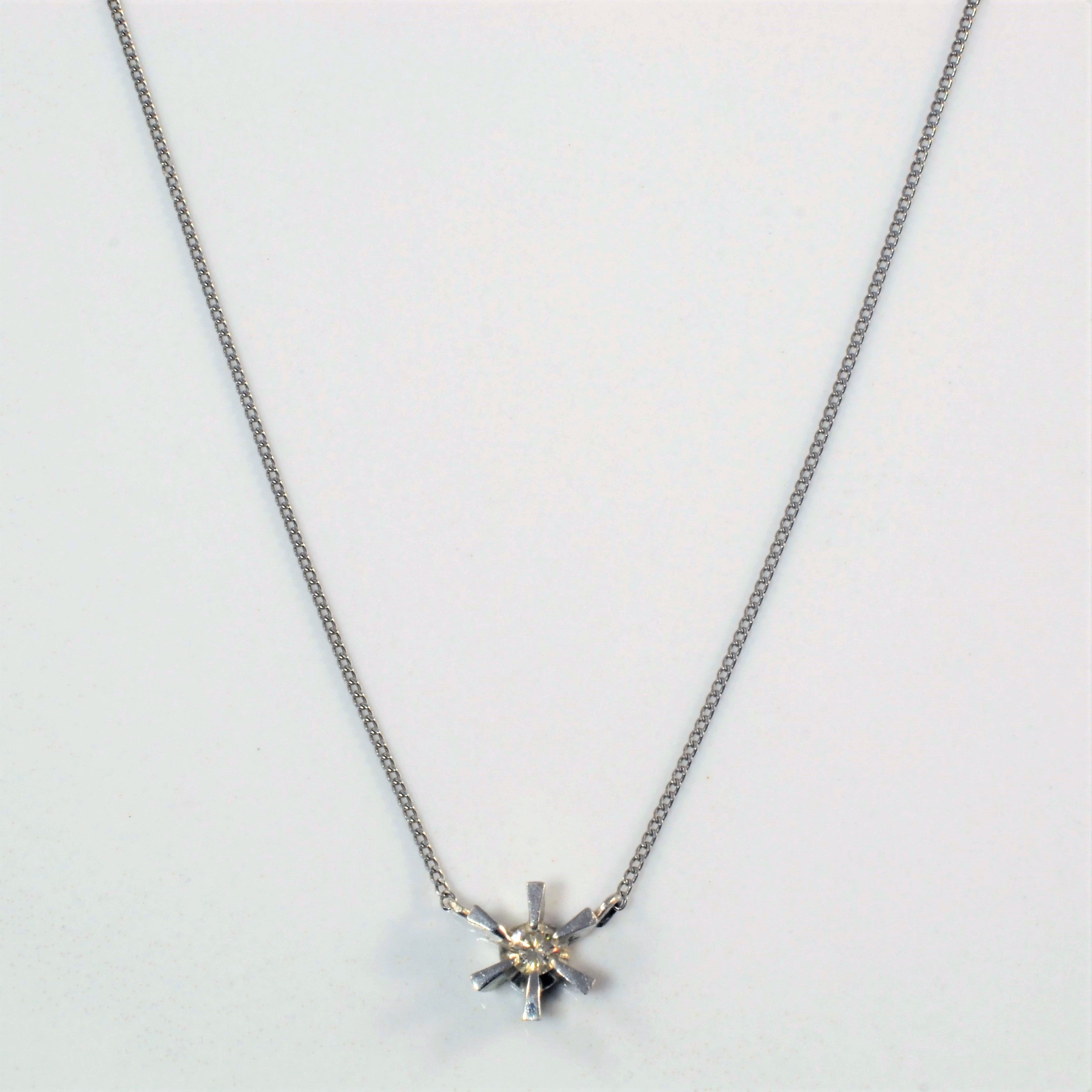 Diamond Star Burst Necklace | 0.09ct | 15" |