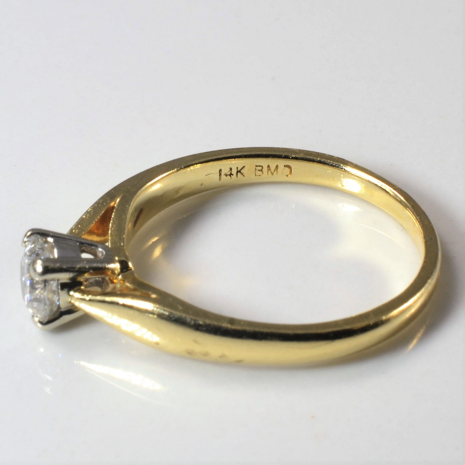 Low Cathedral Solitaire Diamond Ring | 0.47ct | SZ 7.25 |