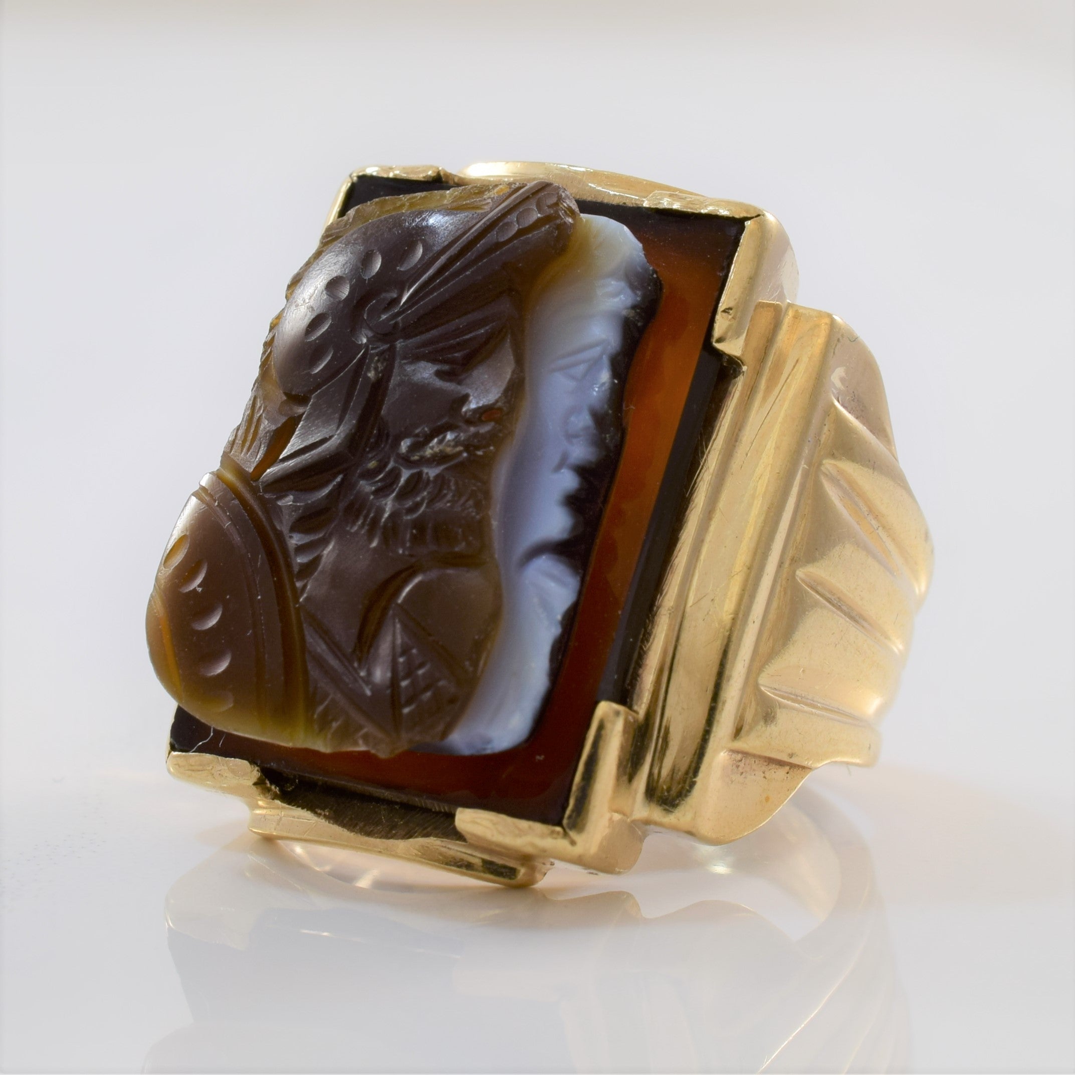Sardonyx Dual Image Cameo Ring | 20.00 ct | SZ 7 |