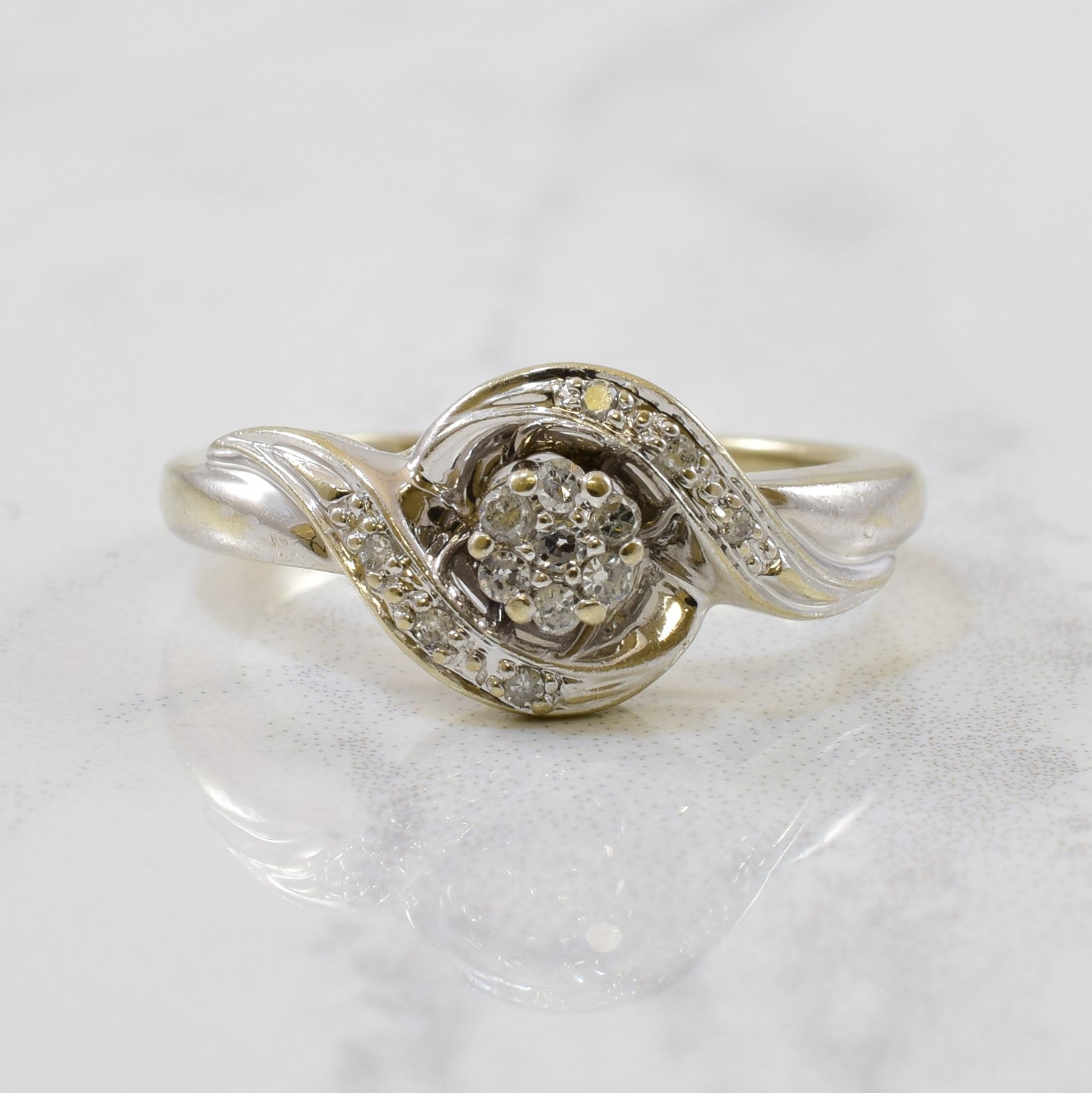 Bypass Cluster Diamond Ring | 0.12ctw | SZ 5.75 |