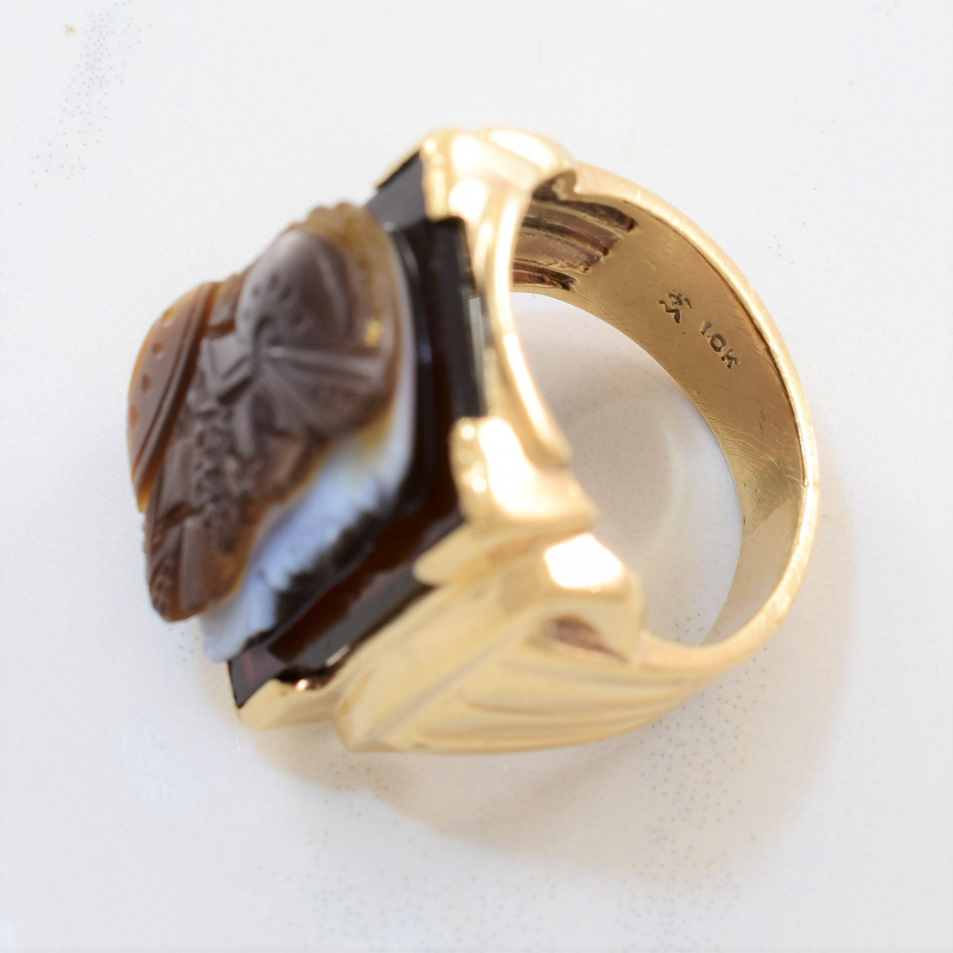 Sardonyx Dual Image Cameo Ring | 20.00 ct | SZ 7 |