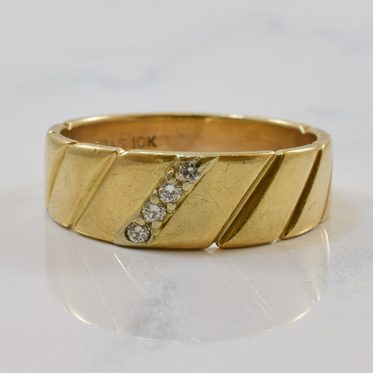 Twisted Four Stone Diamond Ring | 0.08ctw | SZ 9.25 |