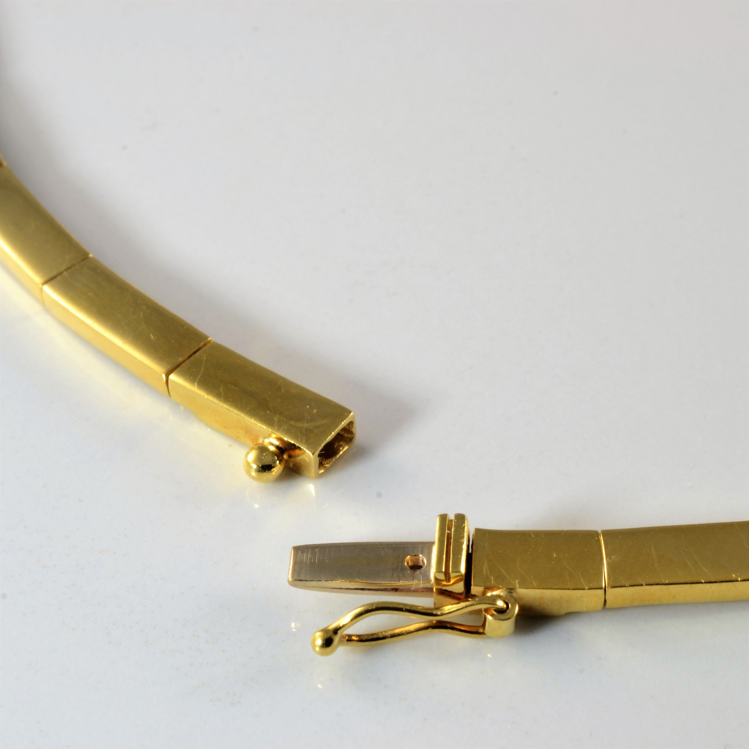 Geometric Diamond Collar 18k Gold Necklace | 0.95ctw | 17" |