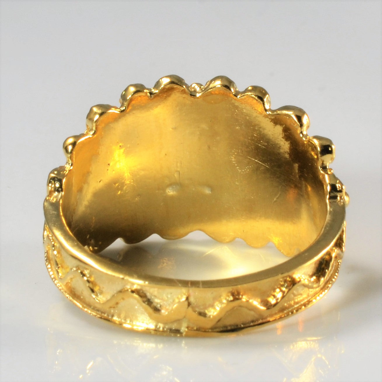 Reticulated Wide Gold Ring | SZ 7.25 |