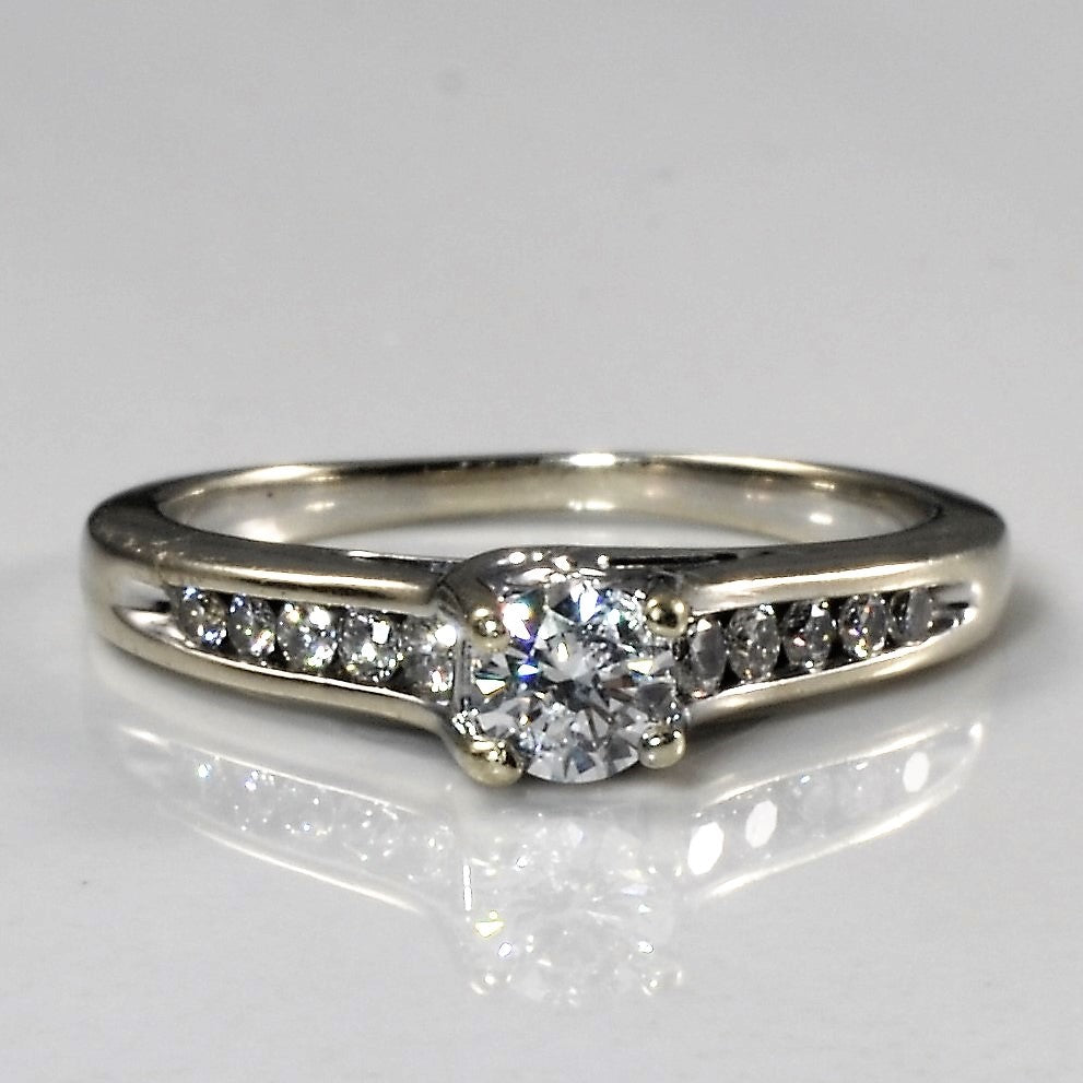 Channel Accented Engagement Ring | 0.41ctw | SZ 4.75 |