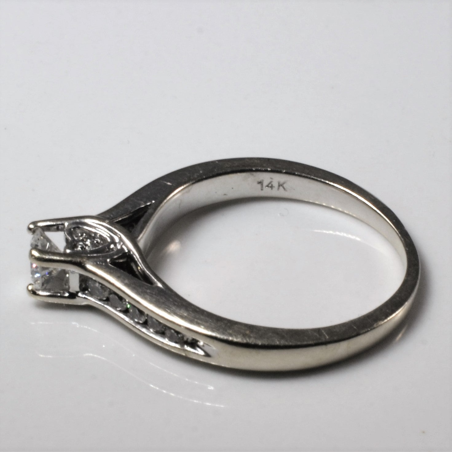 Channel Accented Engagement Ring | 0.41ctw | SZ 4.75 |