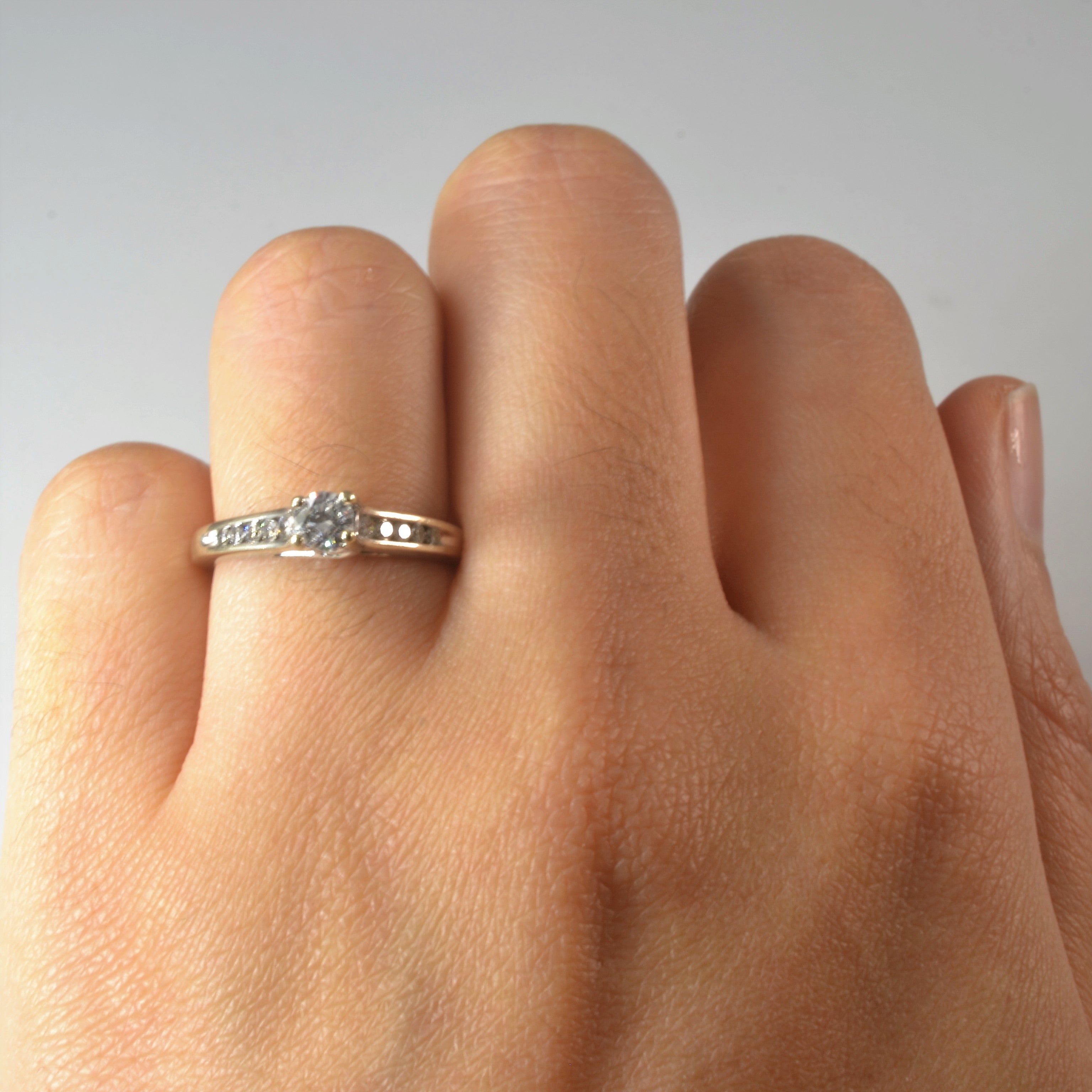 Channel Accented Engagement Ring | 0.41ctw | SZ 4.75 |