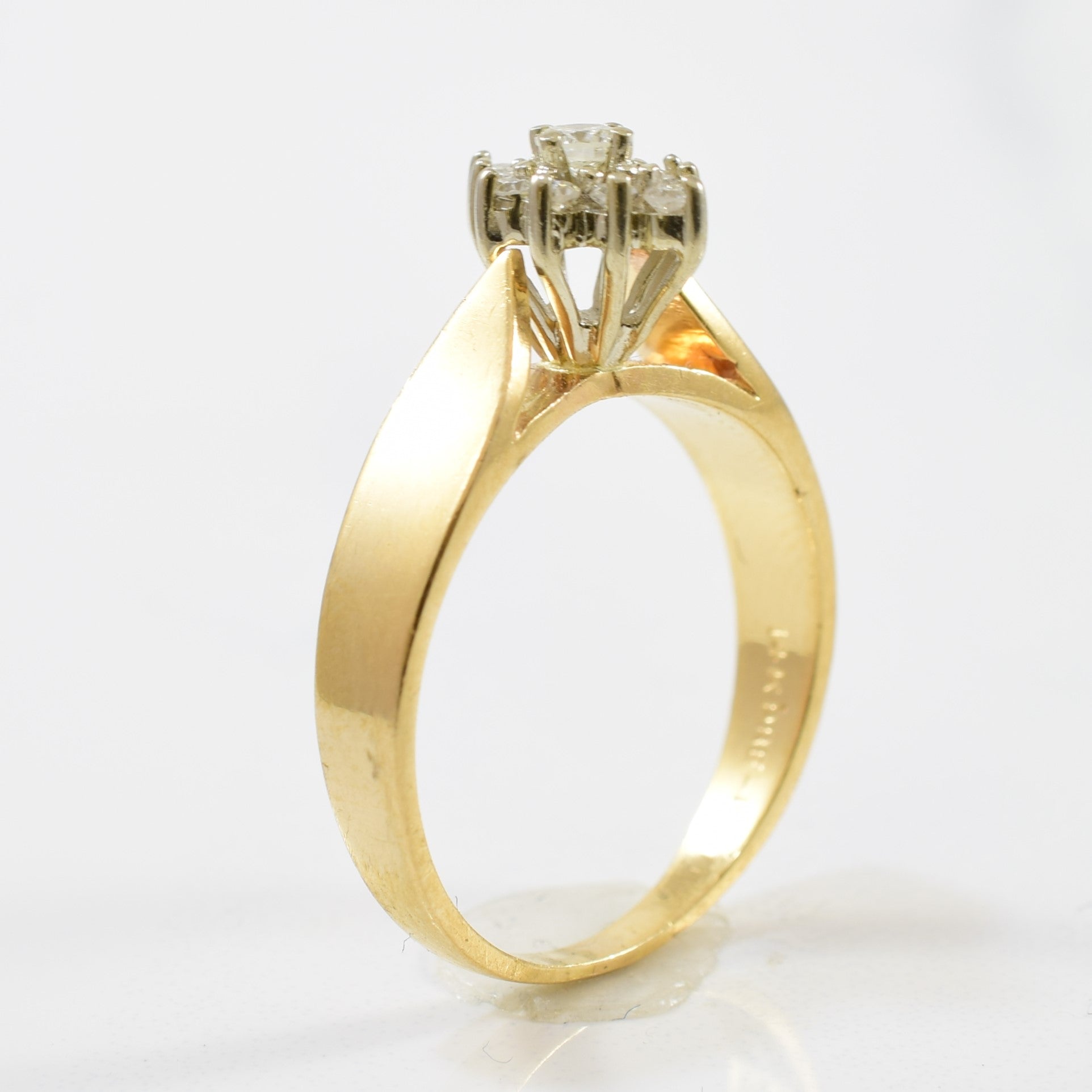 Diamond Cluster Engagement Ring | 0.15ctw | SZ 7.25 |