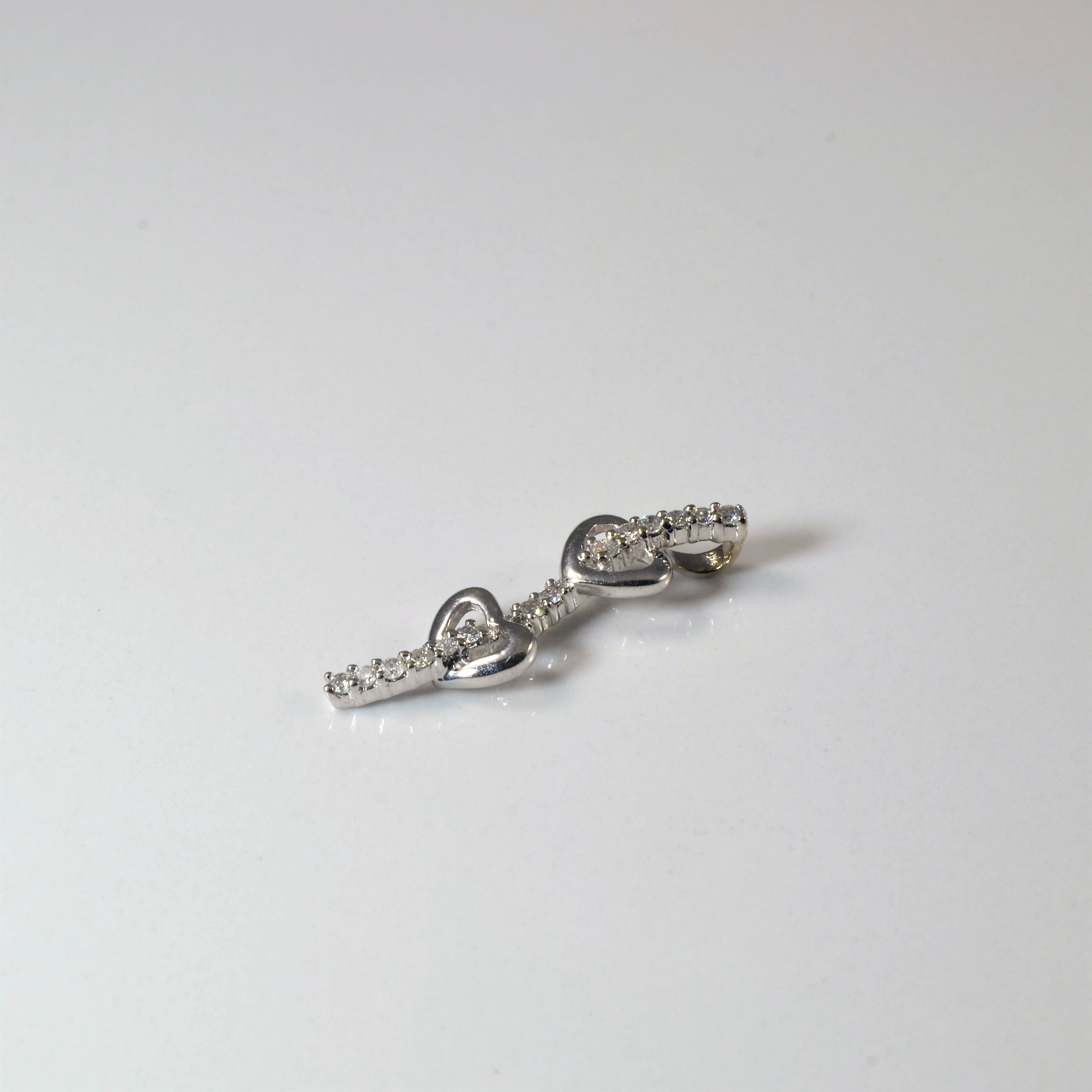 Pave Diamond Heart Journey Pendant | 0.07ctw |