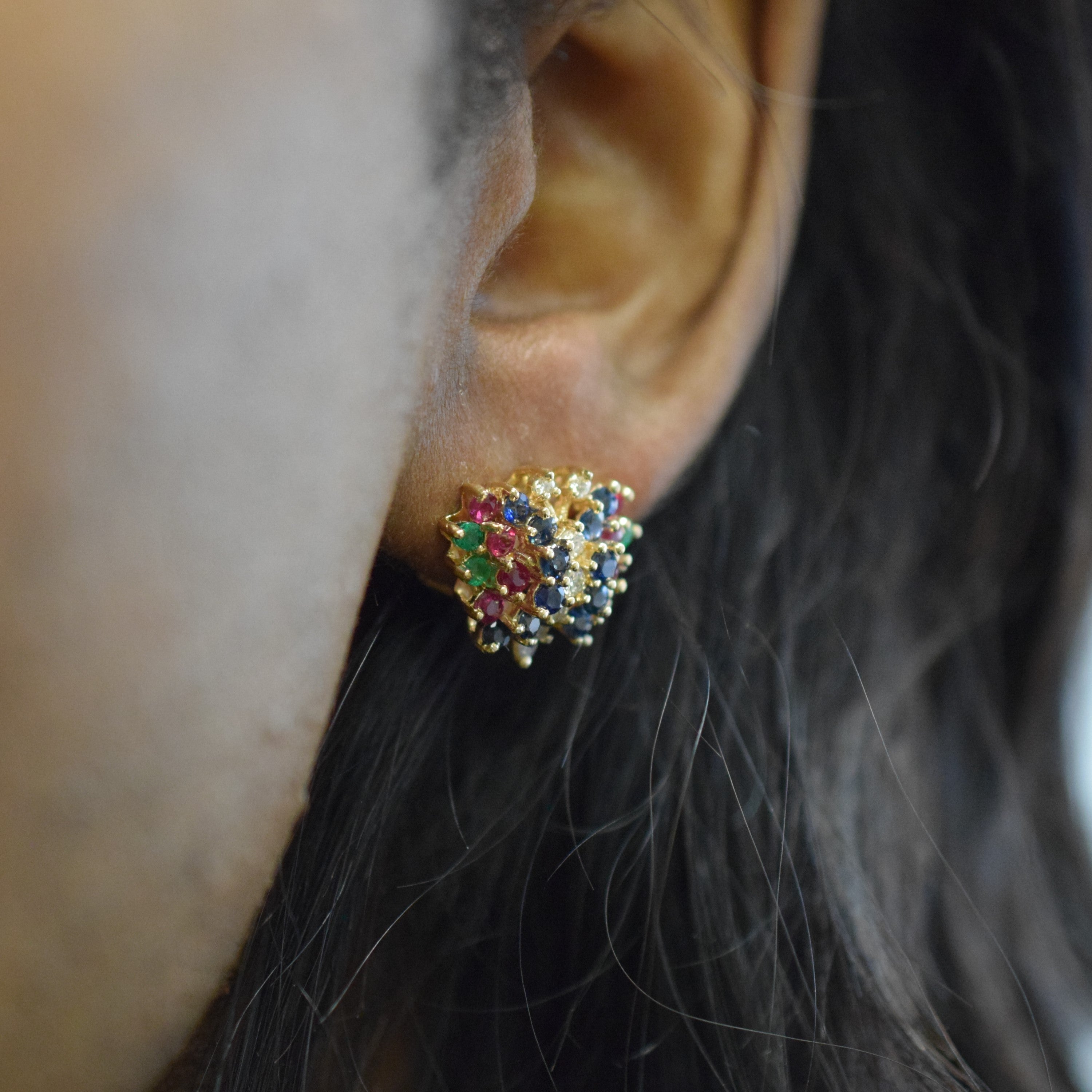 Multi Gem Butterfly Earrings | 3.40ctw |