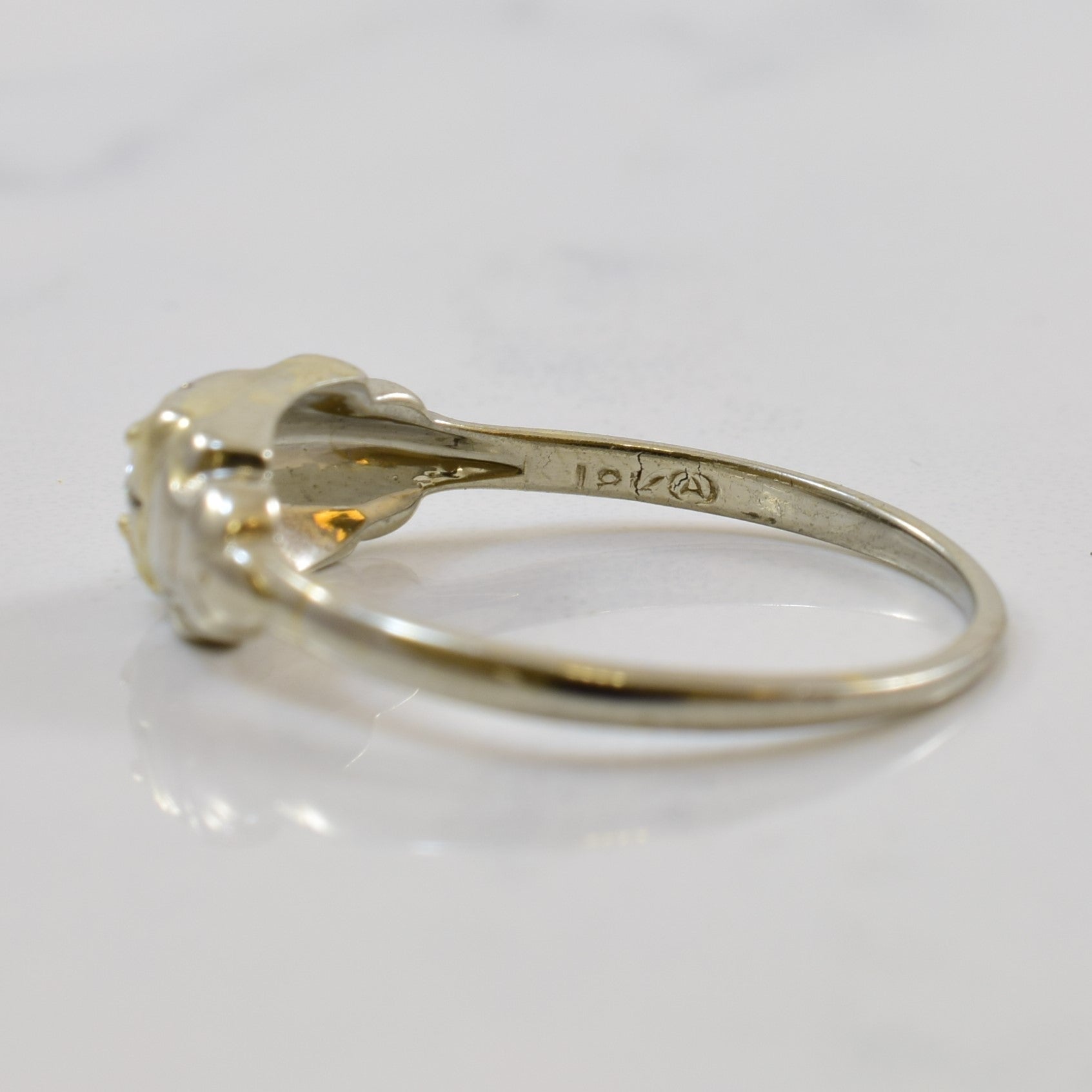 Art Deco Illusion Set Solitaire Diamond Ring | 0.10ct | SZ 6 |
