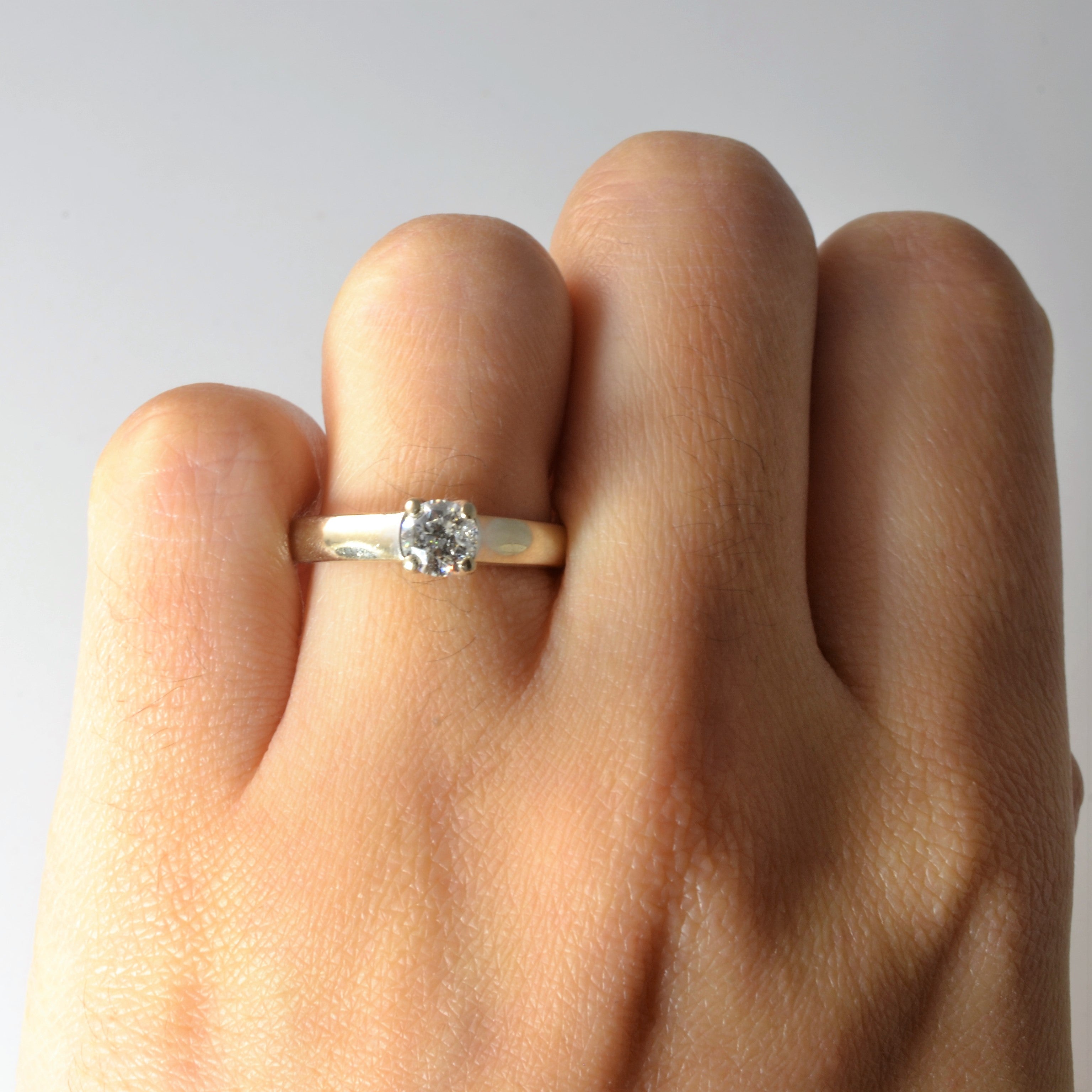 81 Facet Solitaire Diamond Engagement Ring | 0.46ct | SZ 6.25 |
