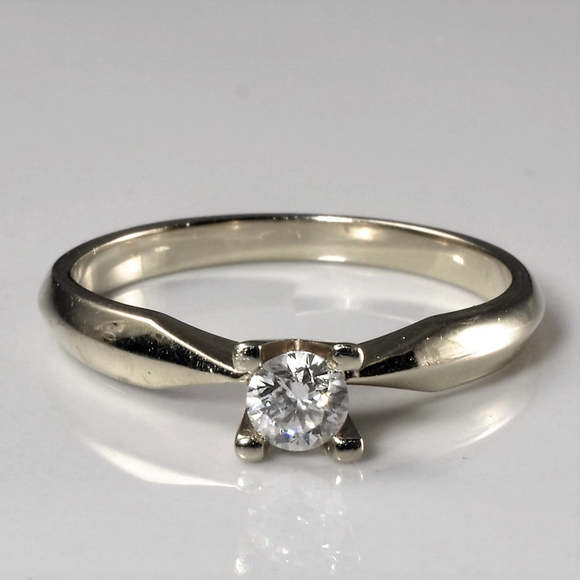 Tapered Solitaire Diamond Ring | 0.20ct | SZ 7.25 |
