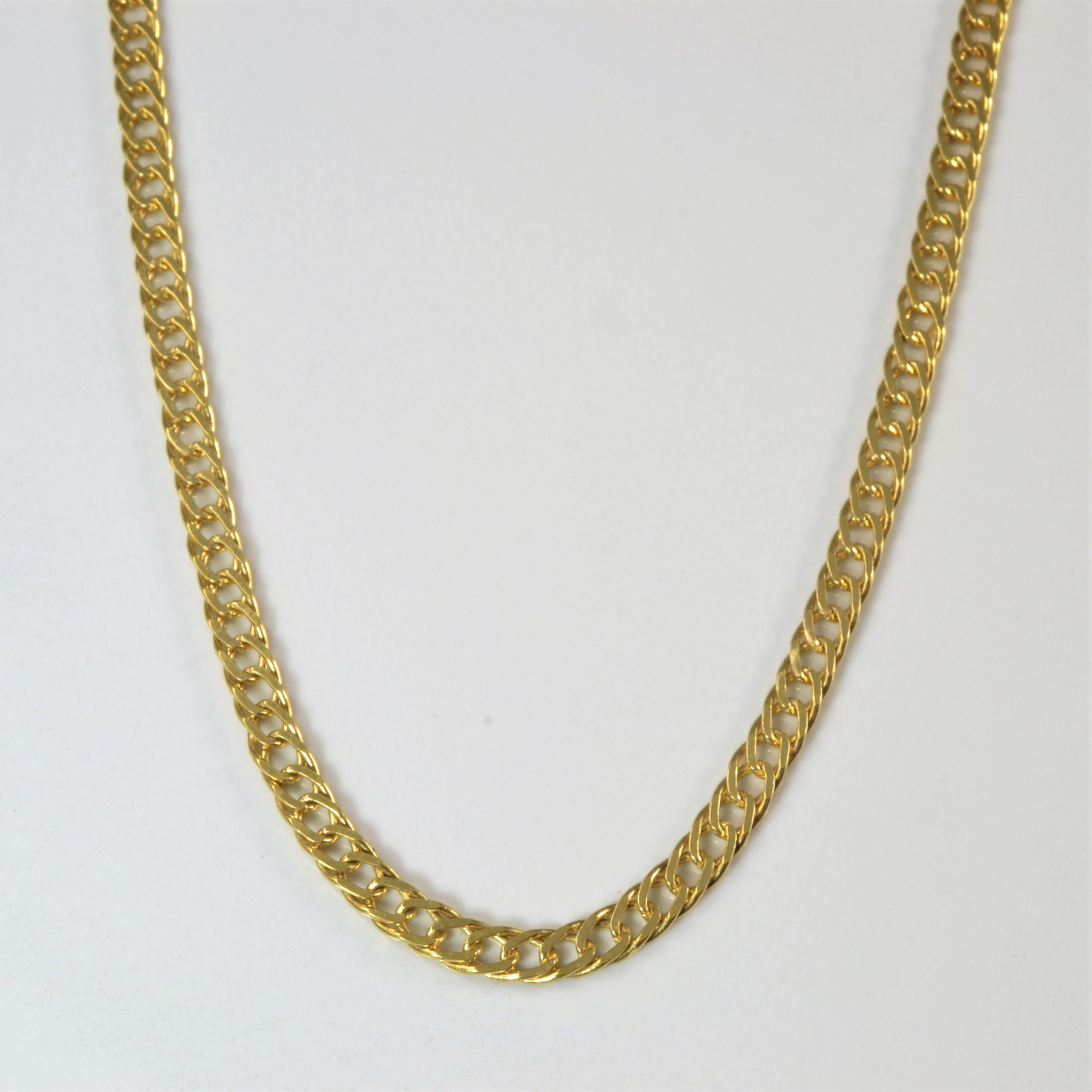 Chaîne gourmette en or jaune 18 carats | 19" |