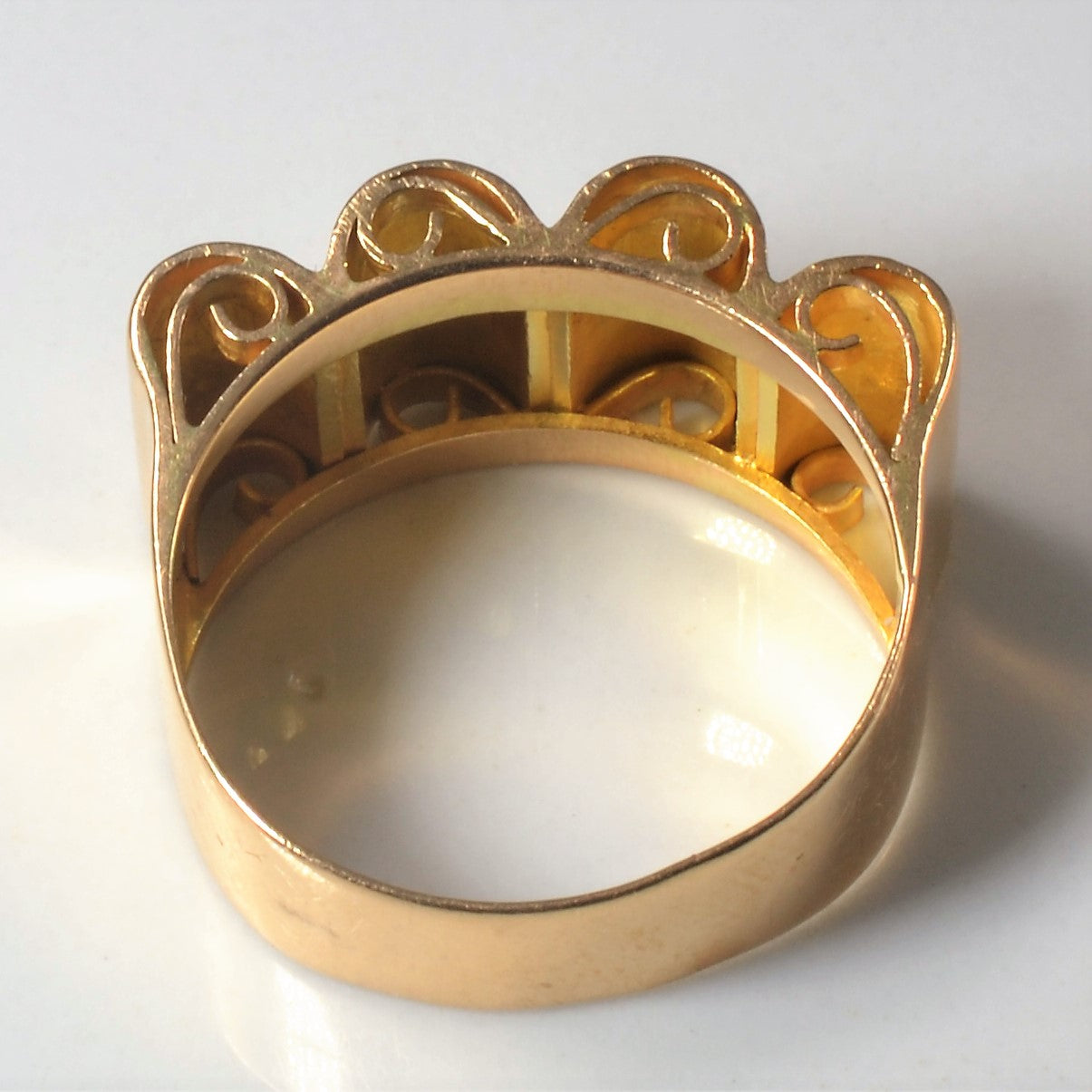 Yellow Gold Scroll Ring | SZ 7.25 |