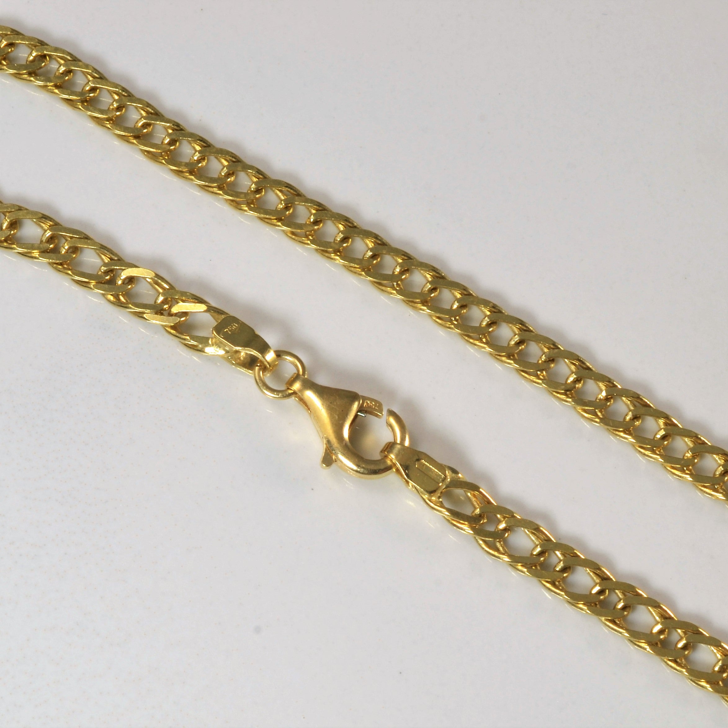 Chaîne gourmette en or jaune 18 carats | 19" |