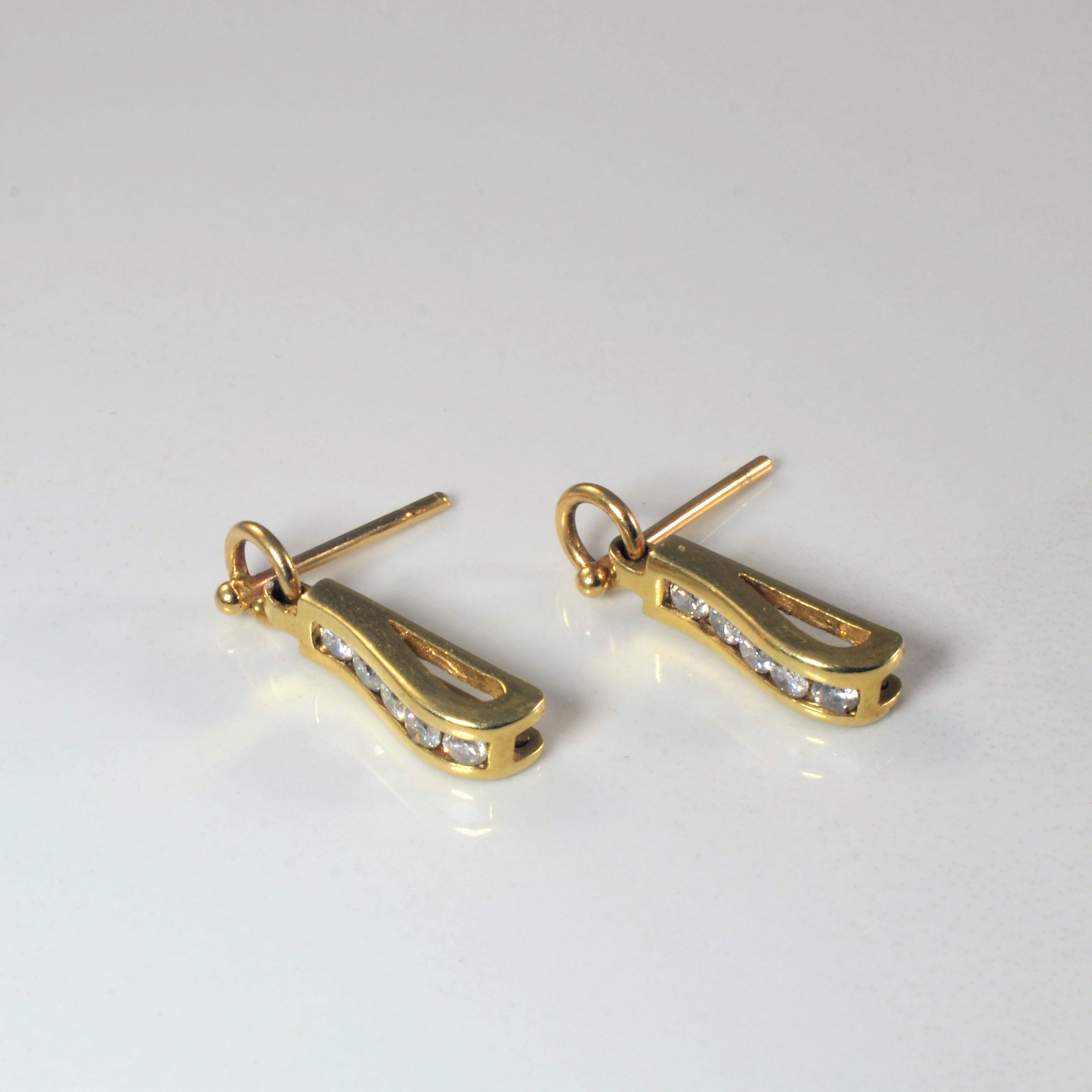 Tension Set Diamond Drop Stud Earrings | 0.60ctw |