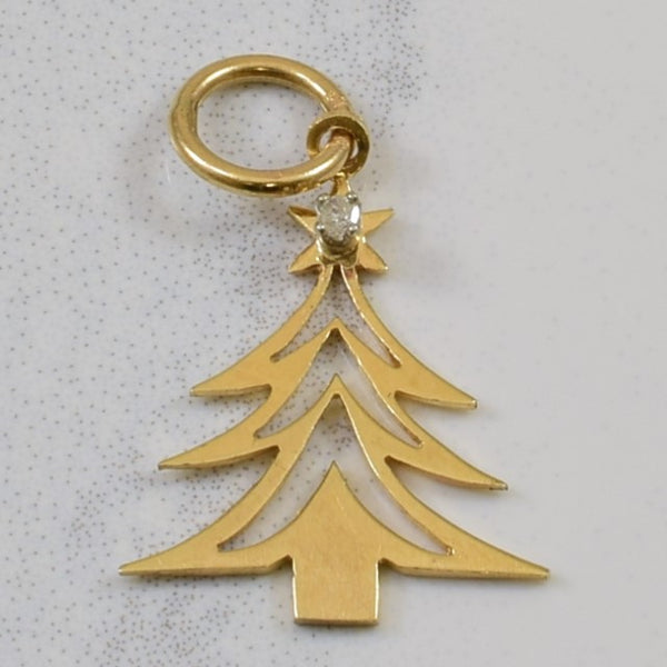Diamond Christmas Tree Pendant | 0.01ct |