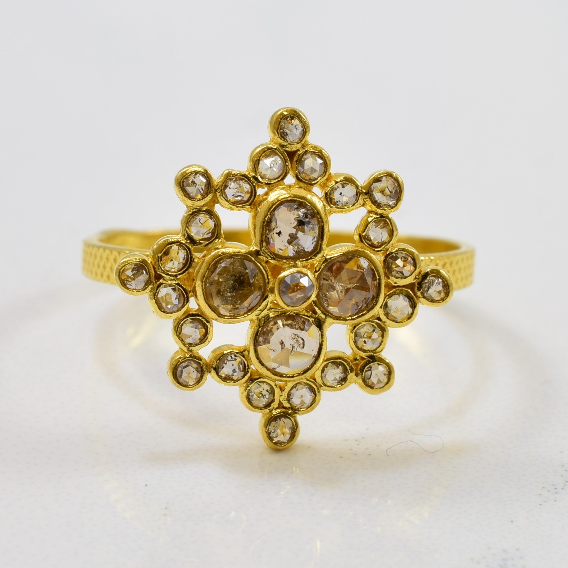Rose Cut Diamond Cluster Ring | 0.50ctw | SZ 6 |