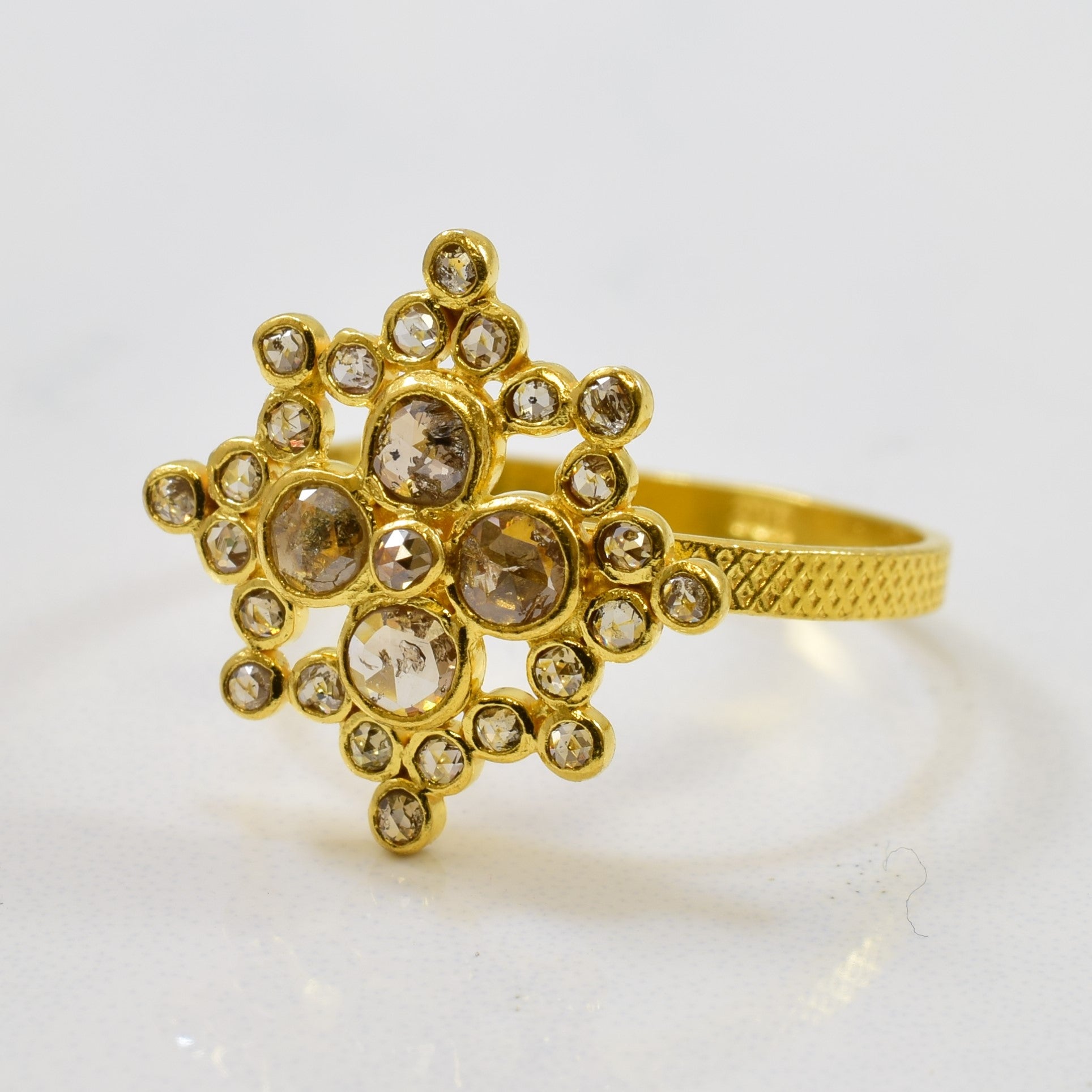 Rose Cut Diamond Cluster Ring | 0.50ctw | SZ 6 |