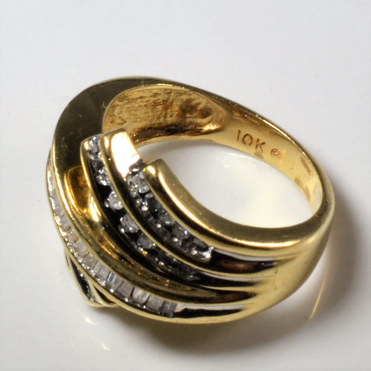 Bypass Channel Diamond Wide Ring | 0.54ctw | SZ 6 |