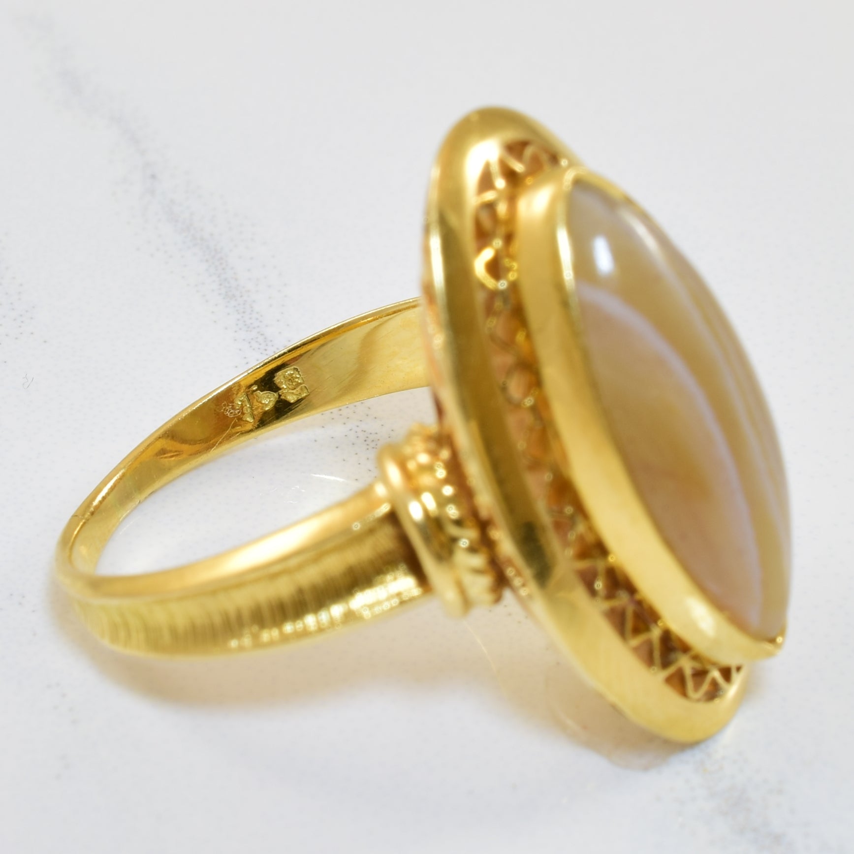 Marquise Agate Cocktail Ring | 3.16ct | SZ 7.75 |