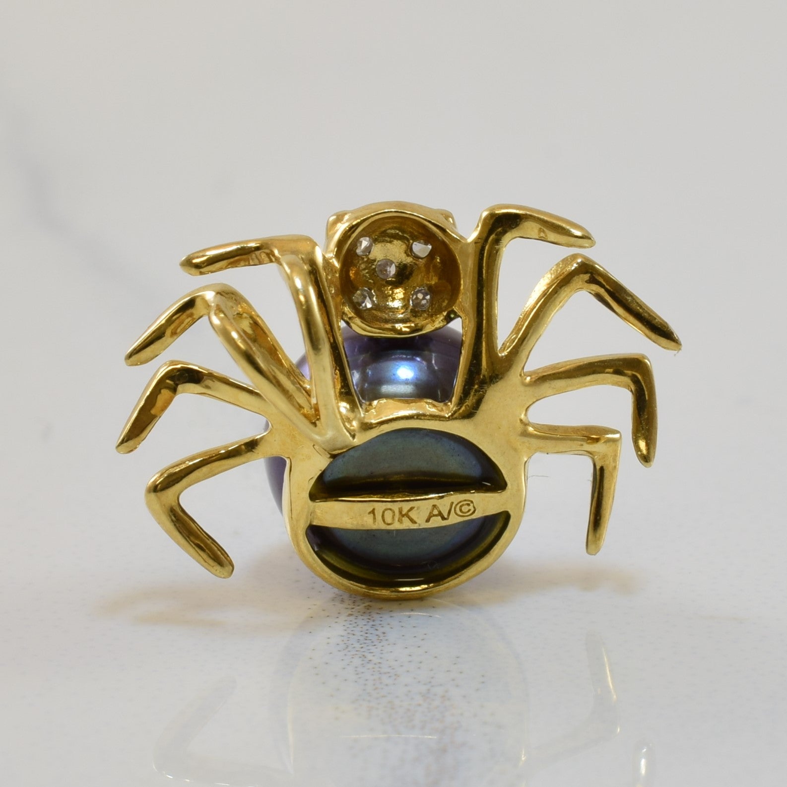 Black Pearl Spider Pendant | 3.50ct, 0.02ctw |
