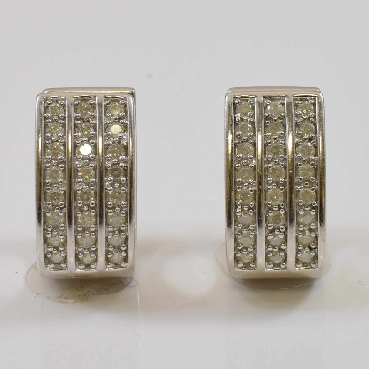 Pave Set Diamond Hoop Earrings | 1.00ctw |