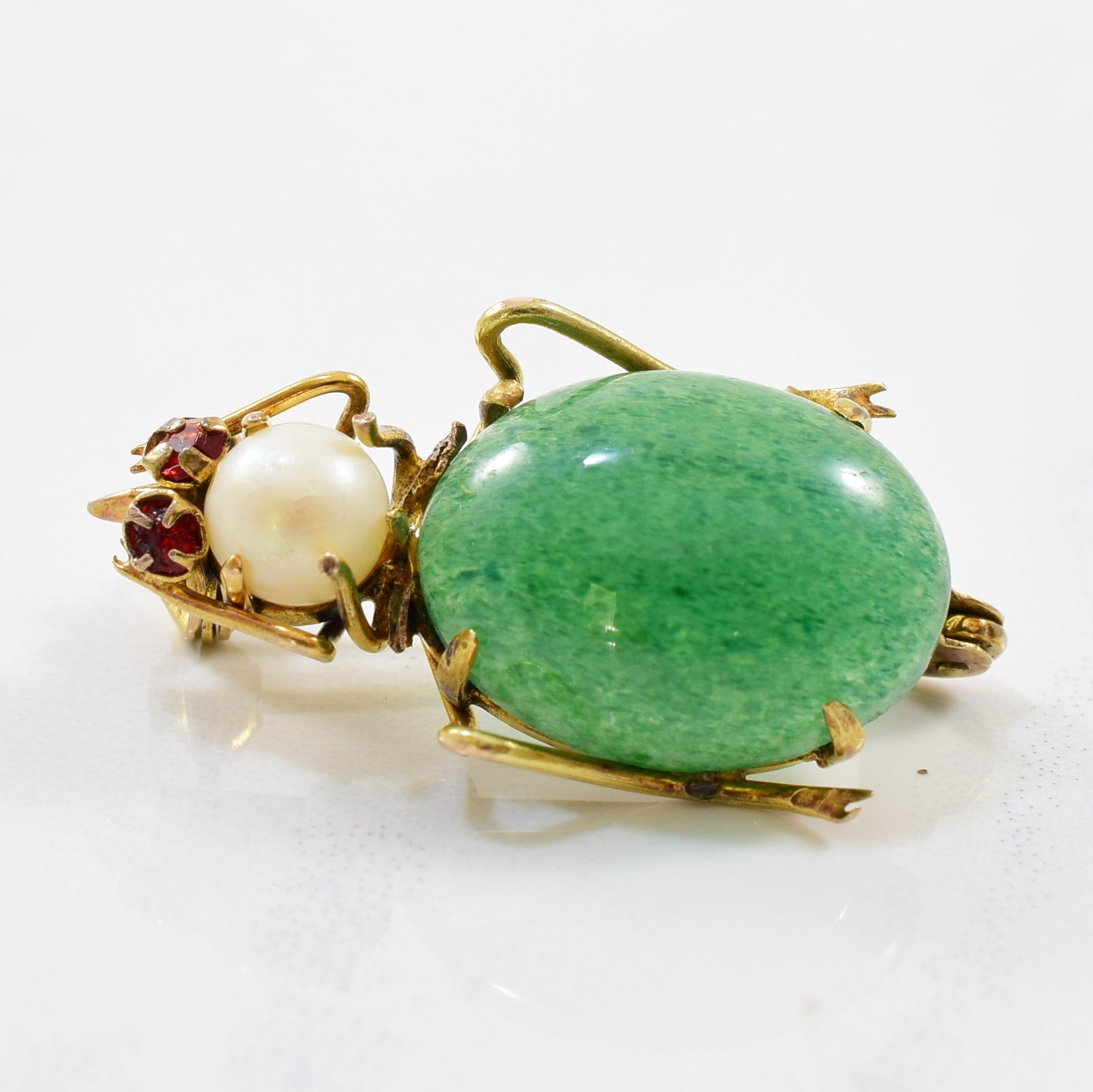 Aventurine Beetle Brooch | 8.70ctw |