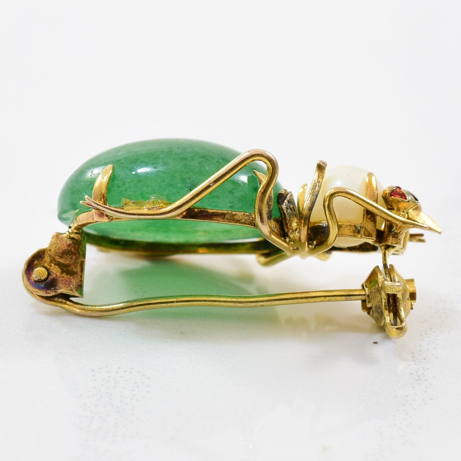 Aventurine Beetle Brooch | 8.70ctw |