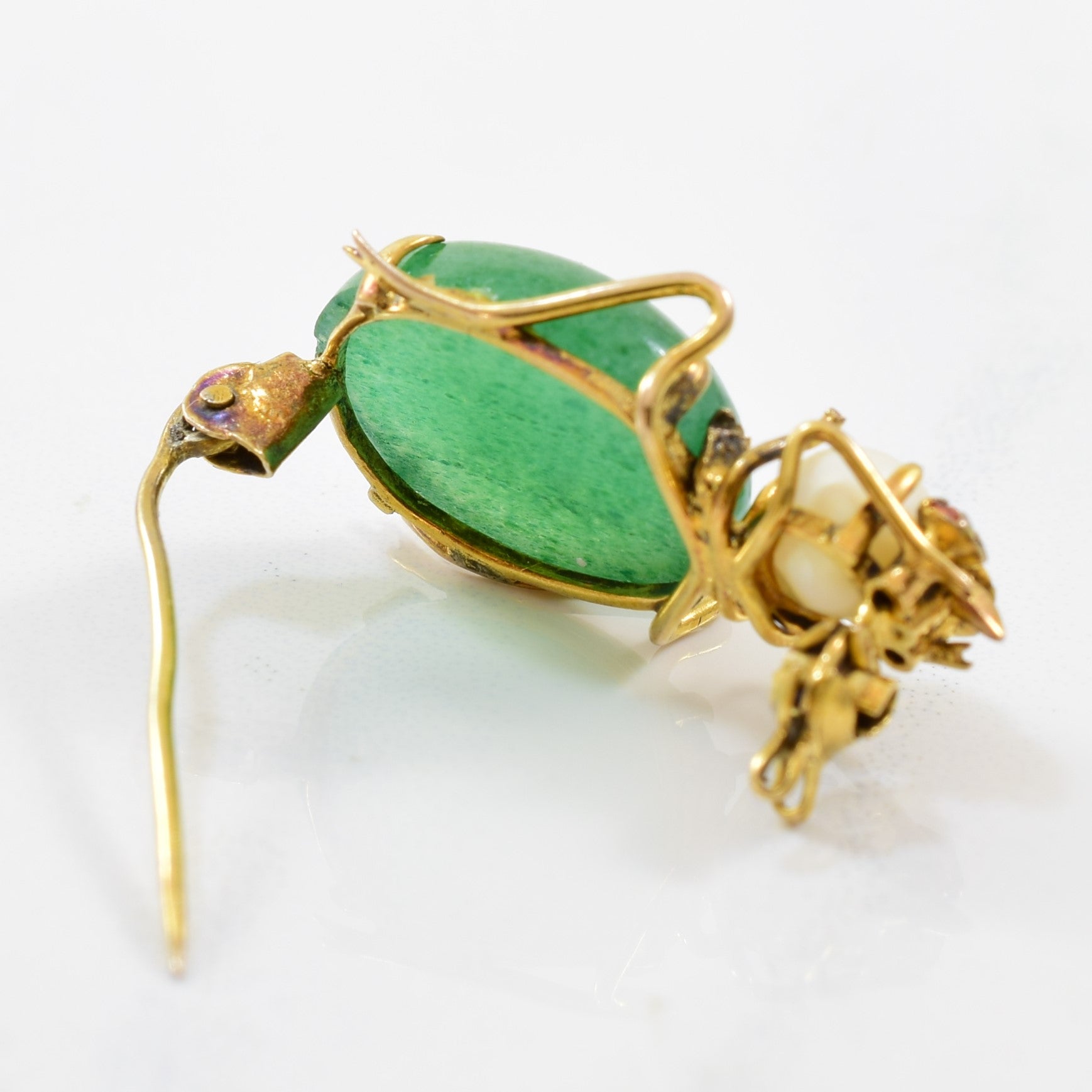 Aventurine Beetle Brooch | 8.70ctw |
