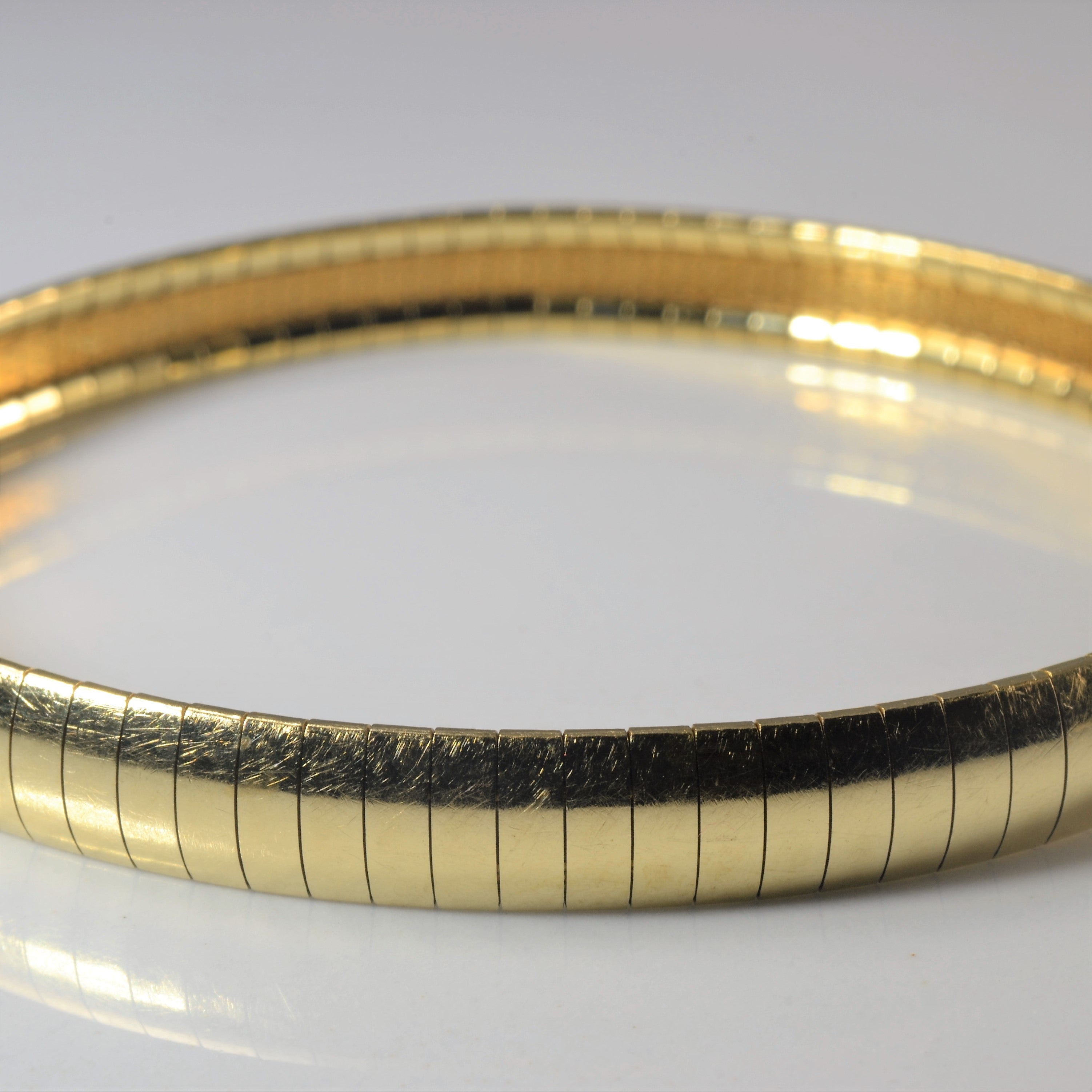 Bracelet souple en fil plat doré italien | 7" |