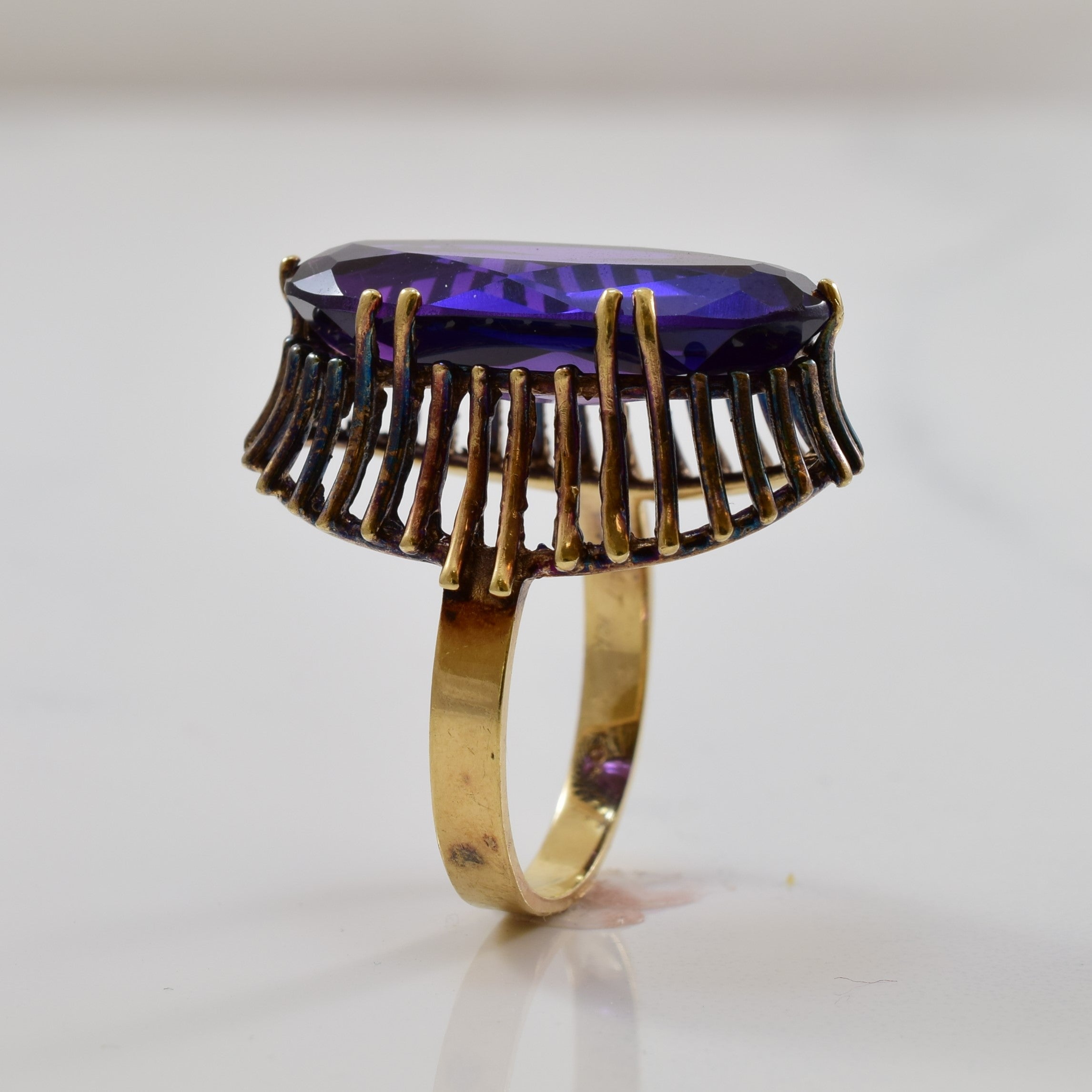 Violet Sapphire Cocktail Ring | 14.00ct | SZ 7.5 |